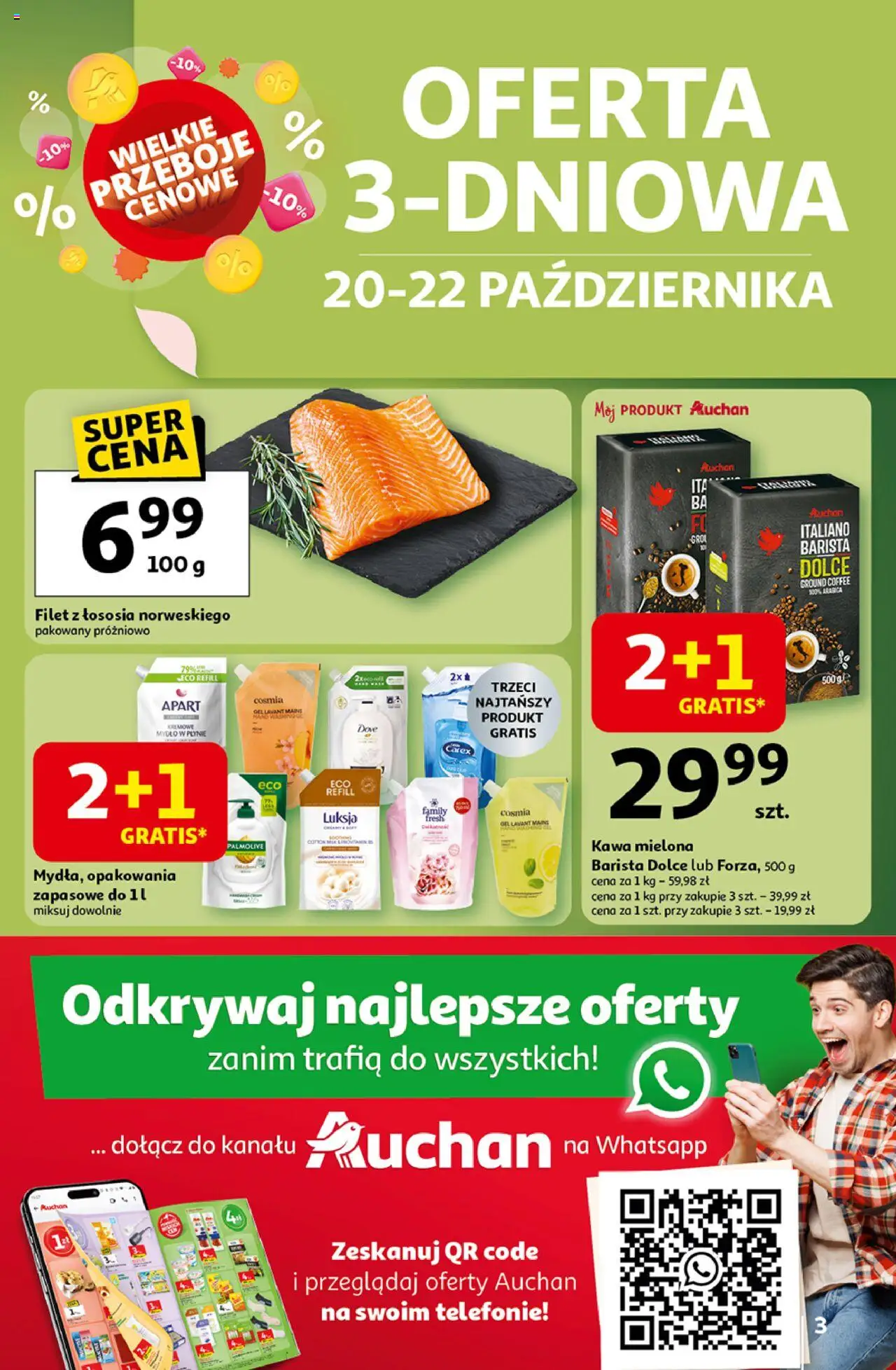 Auchan Wielkie przeboje cenowe Hipermarket  Gazetka ważna od 16.10.2025 do 22.10.2025 strona 3