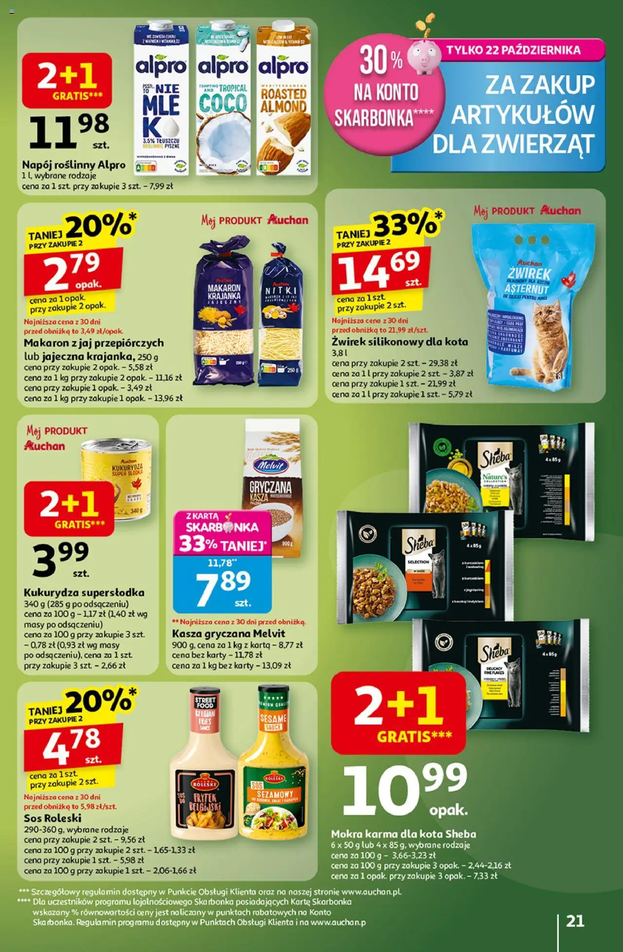 Auchan Wielkie przeboje cenowe Hipermarket  Gazetka ważna od 16.10.2025 do 22.10.2025 strona 21