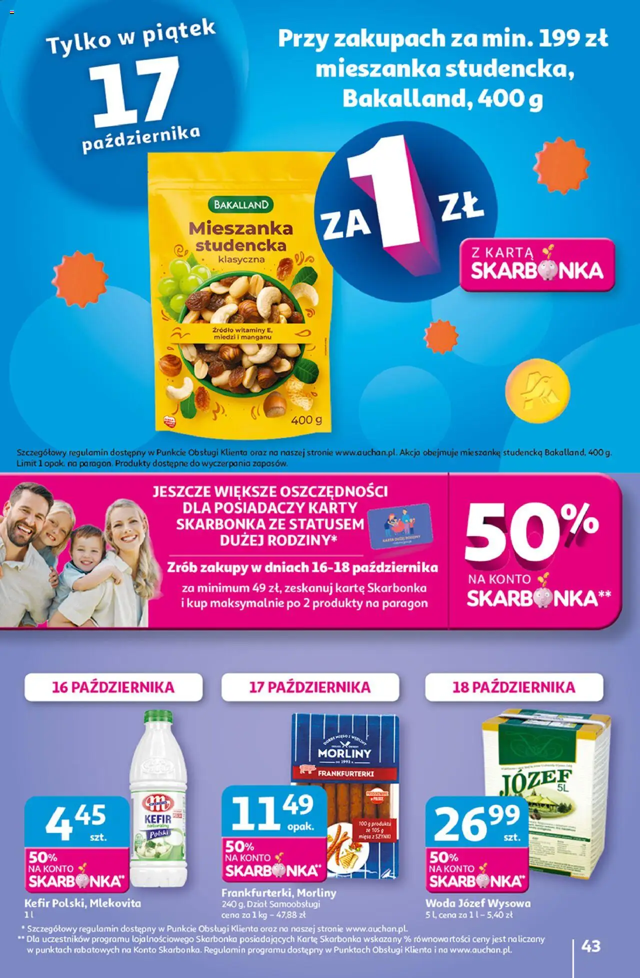 Auchan Wielkie przeboje cenowe Hipermarket  Gazetka ważna od 16.10.2025 do 22.10.2025 strona 43