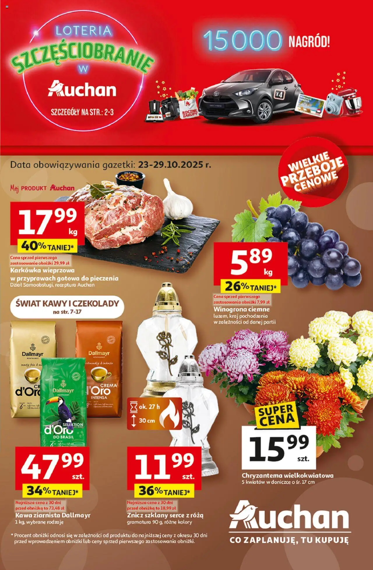 Auchan Wielkie przeboje cenowe Hipermarket Gazetka ważna od 23.10.2025 do 29.10.2025 strona 1