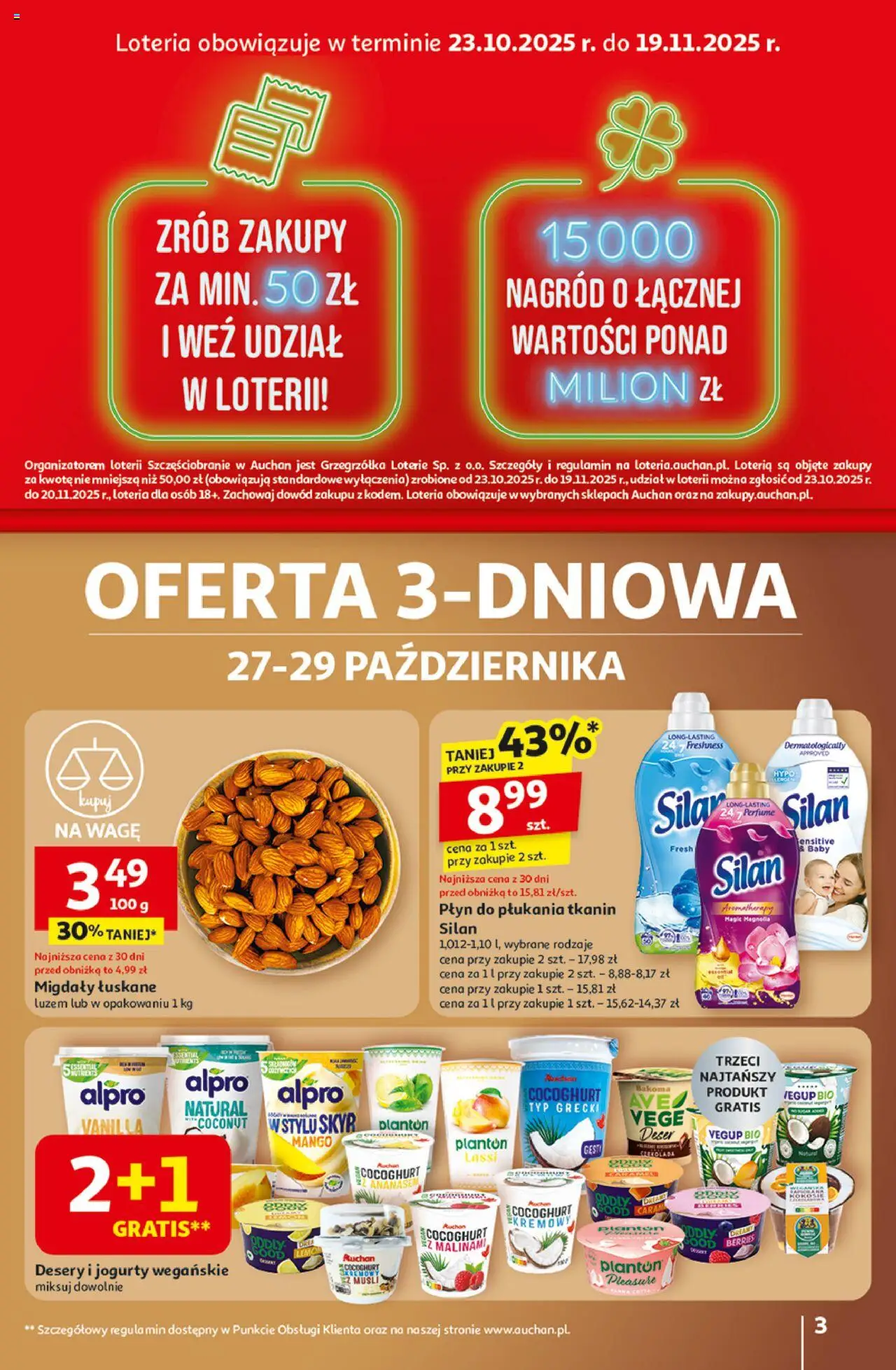 Auchan Wielkie przeboje cenowe Hipermarket Gazetka ważna od 23.10.2025 do 29.10.2025 strona 3