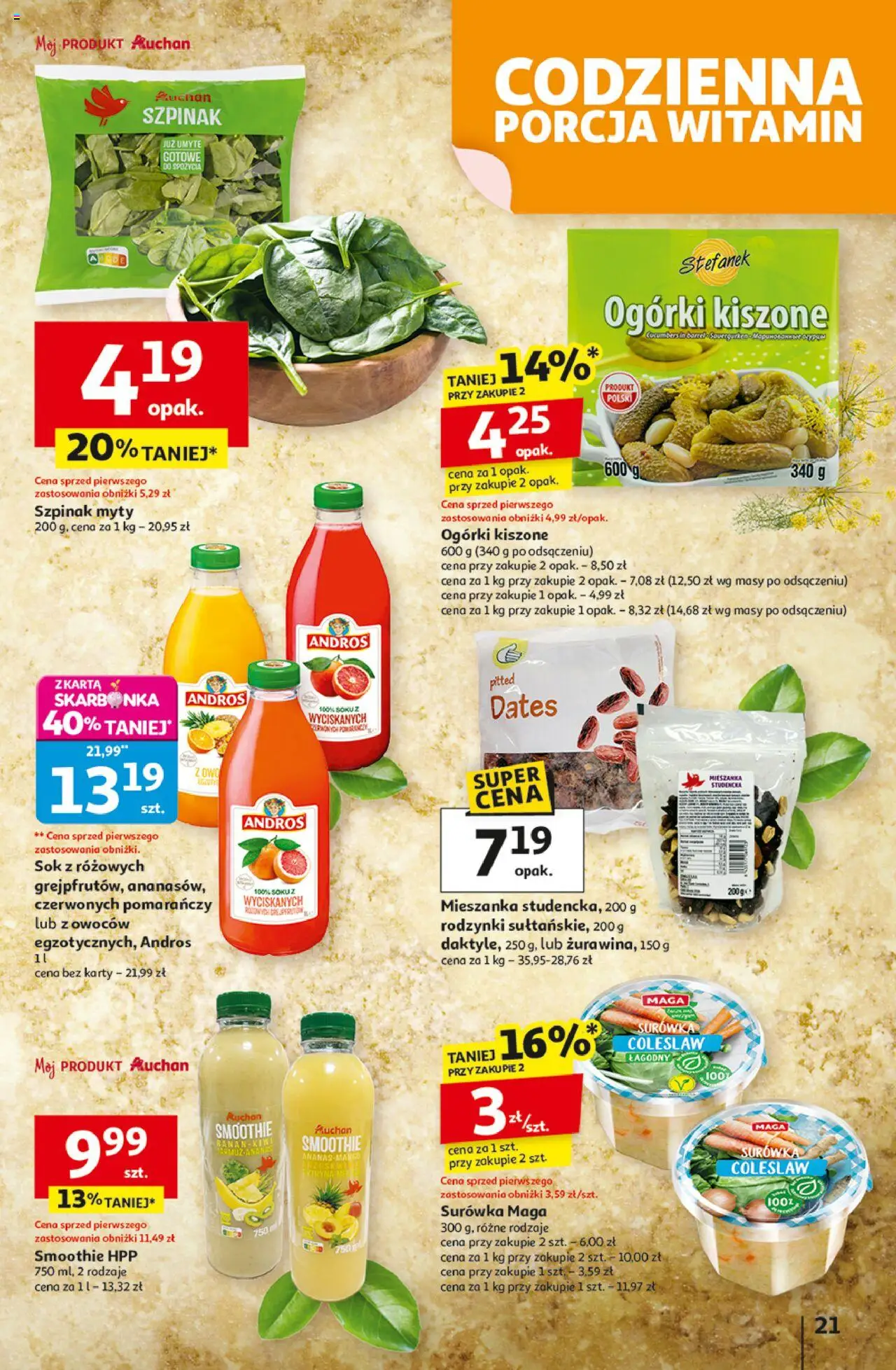 Auchan Wielkie przeboje cenowe Hipermarket Gazetka ważna od 23.10.2025 do 29.10.2025 strona 21