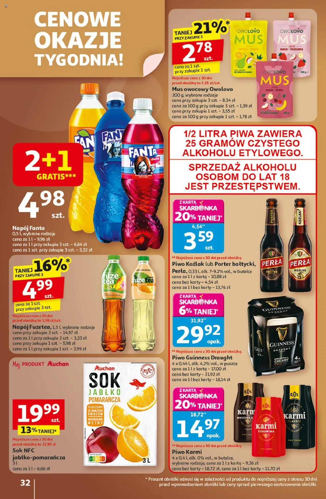 Auchan Wielkie przeboje cenowe Hipermarket Gazetka ważna od 23.10.2025 do 29.10.2025 strona 32