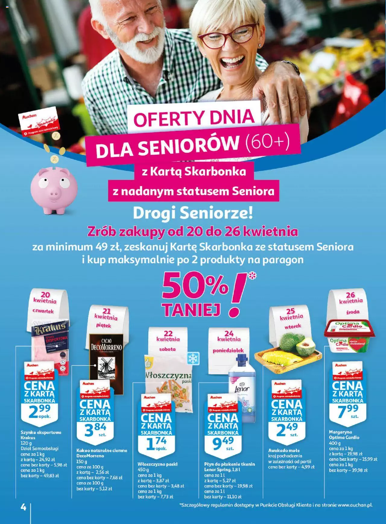 Auchan Wiosenne korzyści Hipermarket Gazetka  ważna od 20.04.2023 do 26.04.2023 strona 4