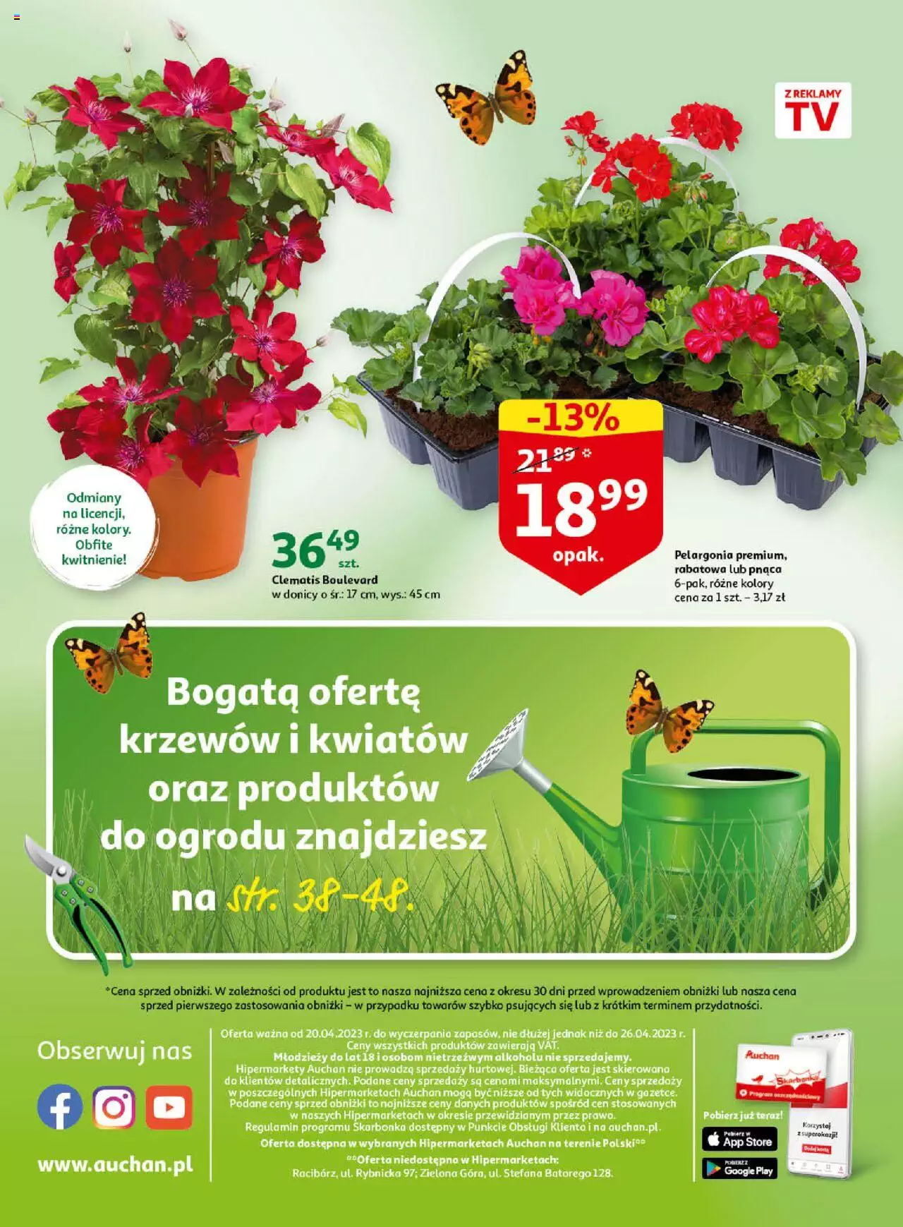 Auchan Wiosenne korzyści Hipermarket Gazetka  ważna od 20.04.2023 do 26.04.2023 strona 48