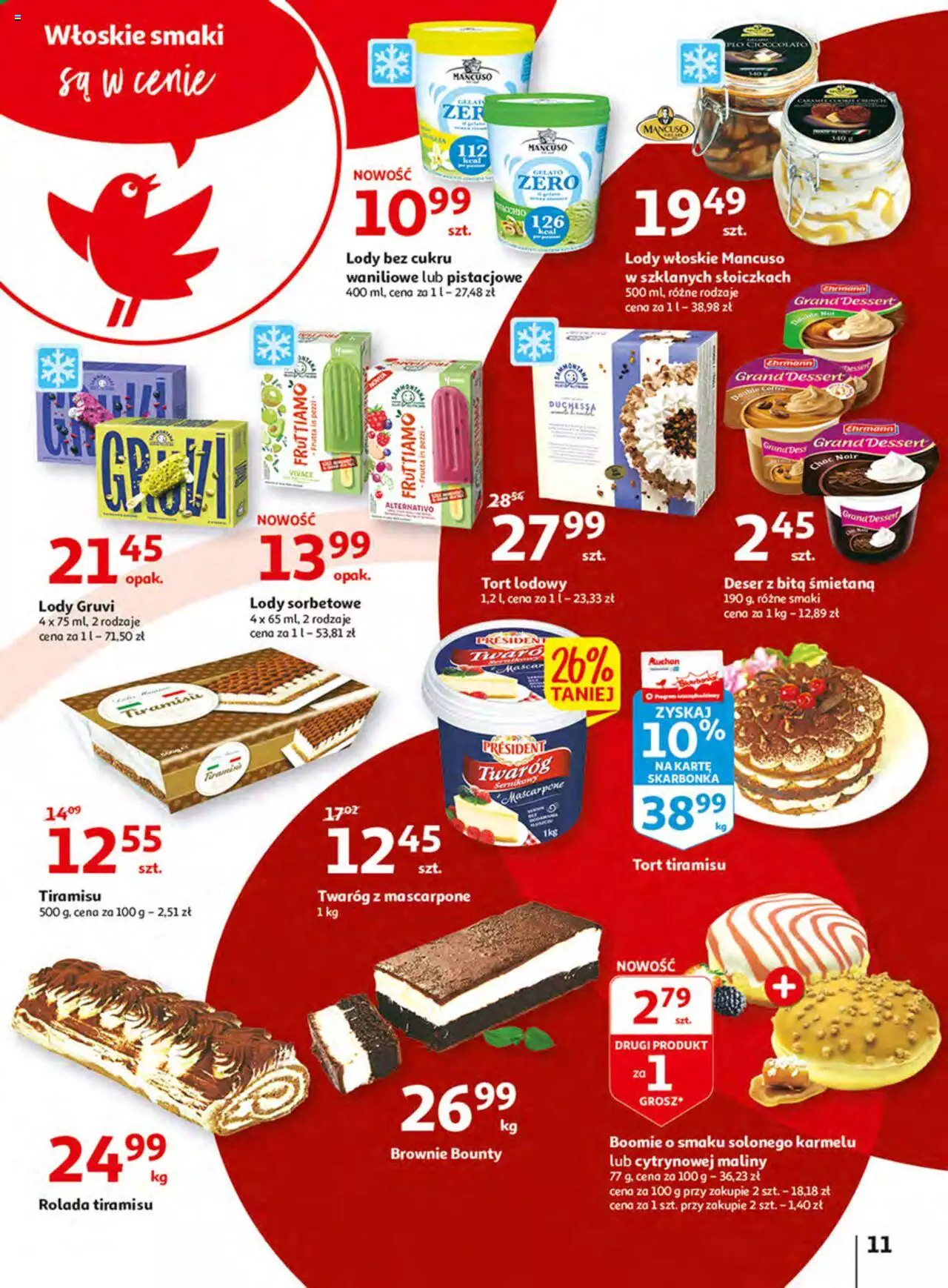 Auchan Włoska kuchnia jest w cenie Hipermarkety gazetka ważna  od  05.05.2022 do  11.05.2022 strona 11