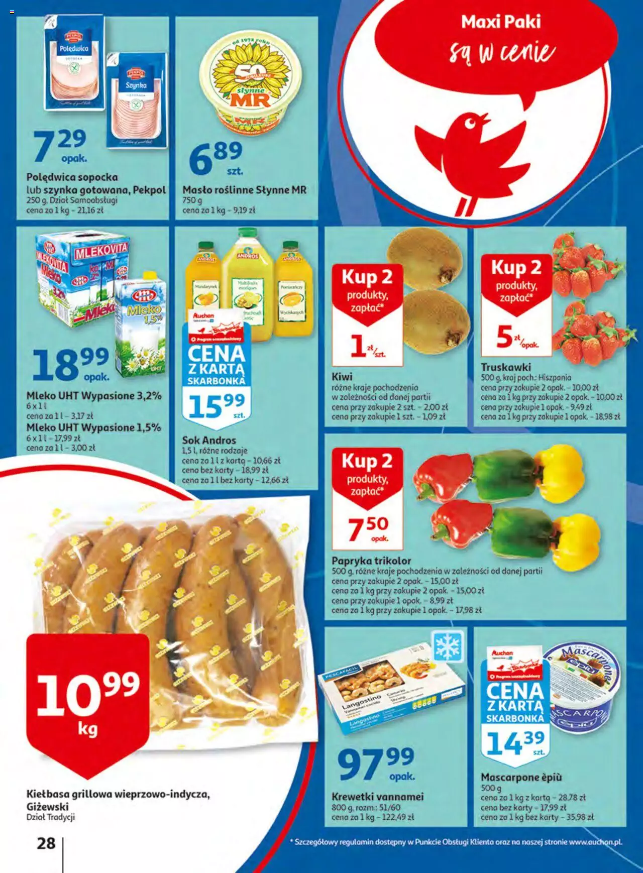 Auchan Włoska kuchnia jest w cenie Hipermarkety gazetka ważna  od  05.05.2022 do  11.05.2022 strona 28
