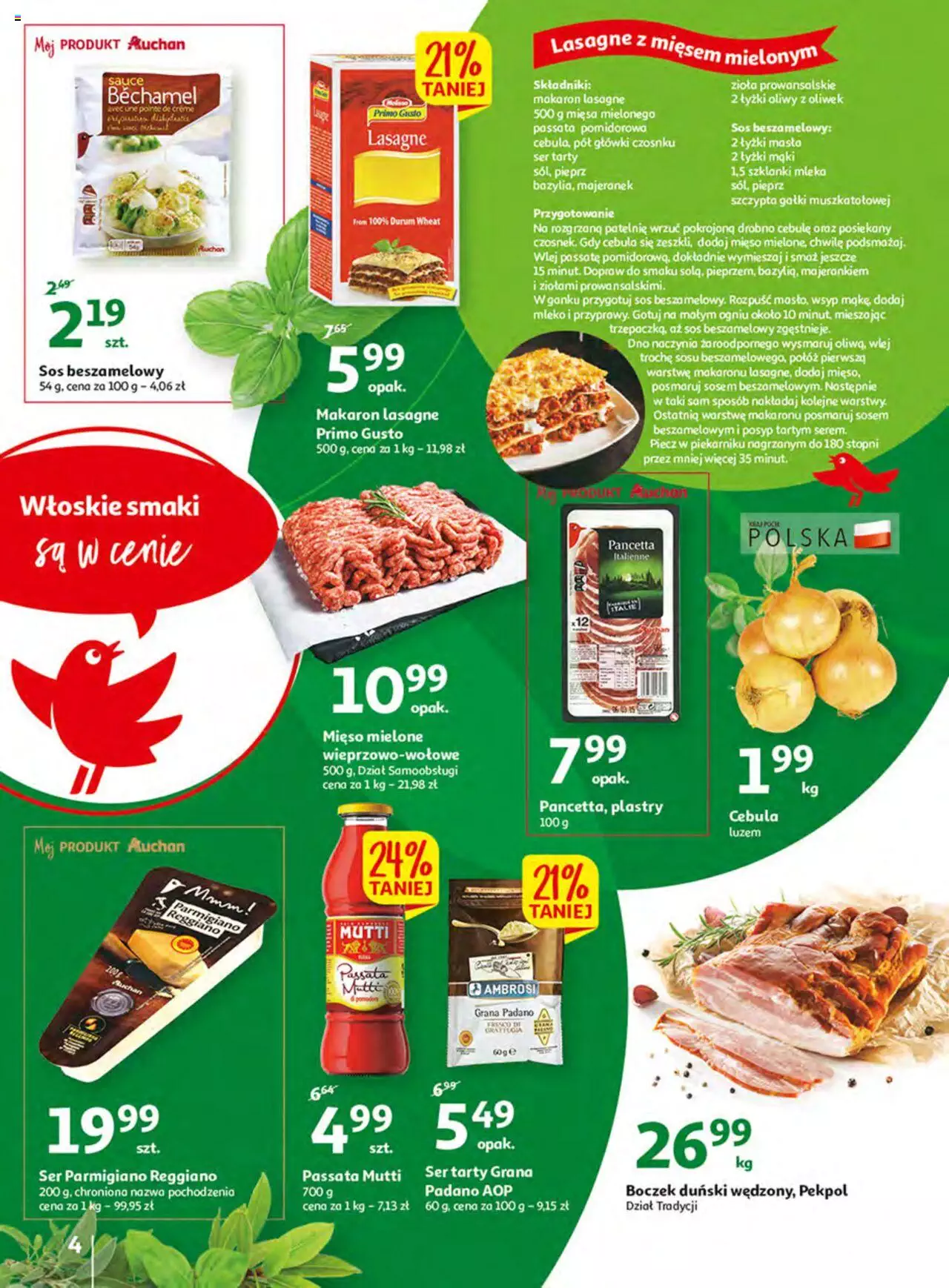 Auchan Włoska kuchnia jest w cenie Hipermarkety gazetka ważna  od  05.05.2022 do  11.05.2022 strona 4