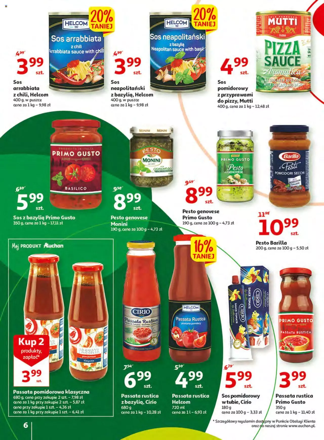 Auchan Włoska kuchnia jest w cenie Hipermarkety gazetka ważna  od  05.05.2022 do  11.05.2022 strona 6