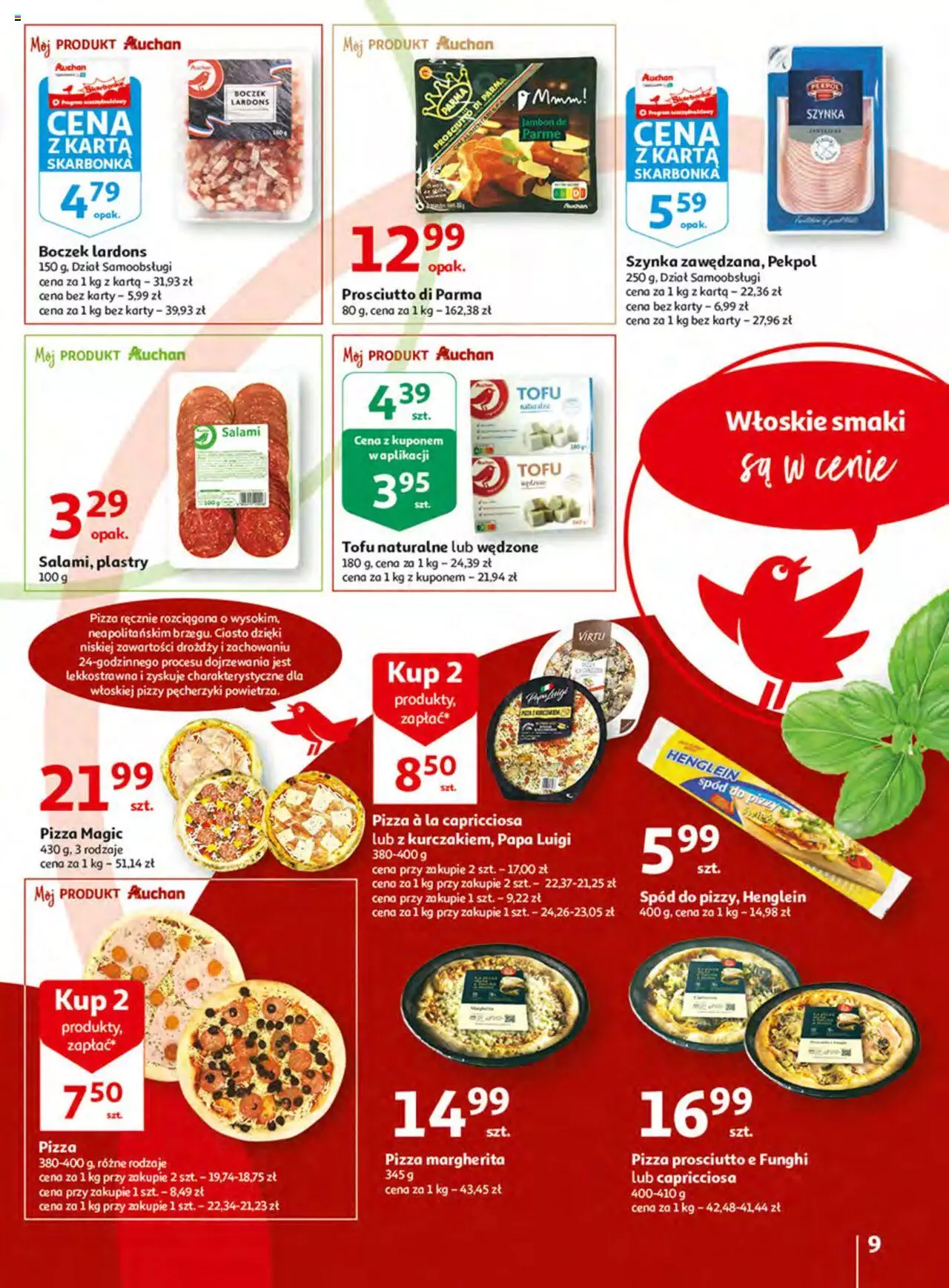 Auchan Włoska kuchnia jest w cenie Hipermarkety gazetka ważna  od  05.05.2022 do  11.05.2022 strona 9