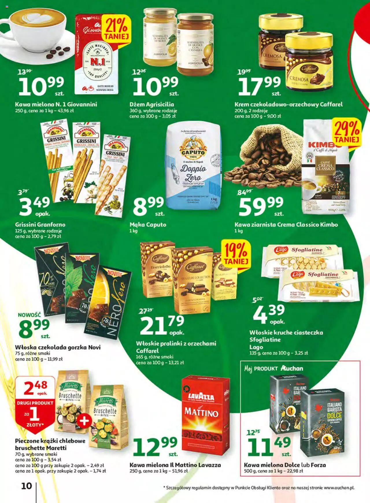 Auchan Włoska kuchnia jest w cenie Hipermarkety gazetka ważna  od  05.05.2022 do  11.05.2022 strona 10