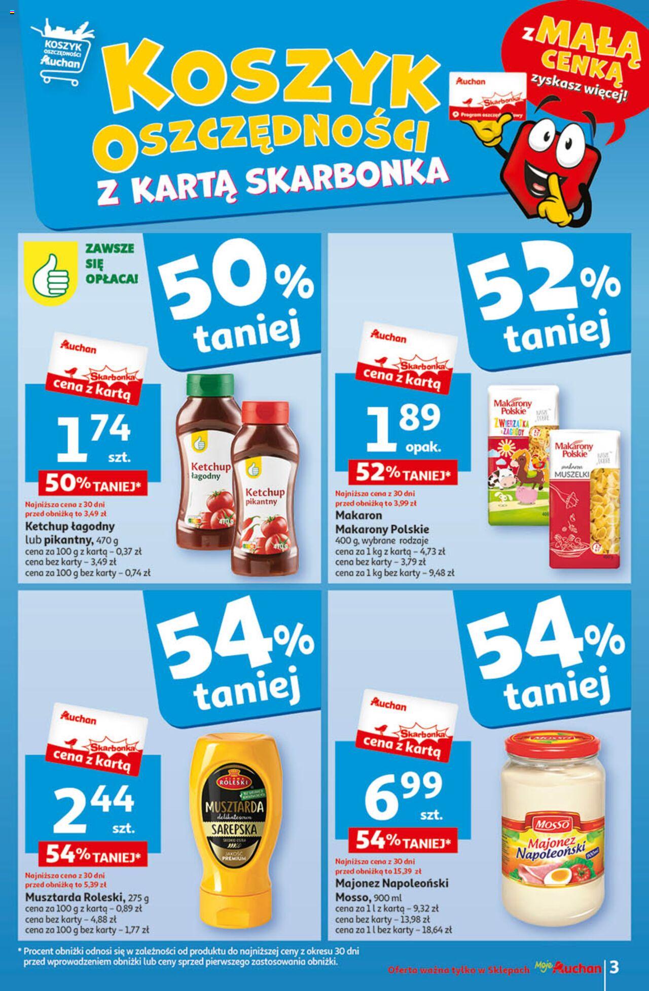 Auchan z MAŁĄ CENKĄ dźwigniesz więcej Gazetka ważna od 22.02.2024 do 28.02.2024 strona 3