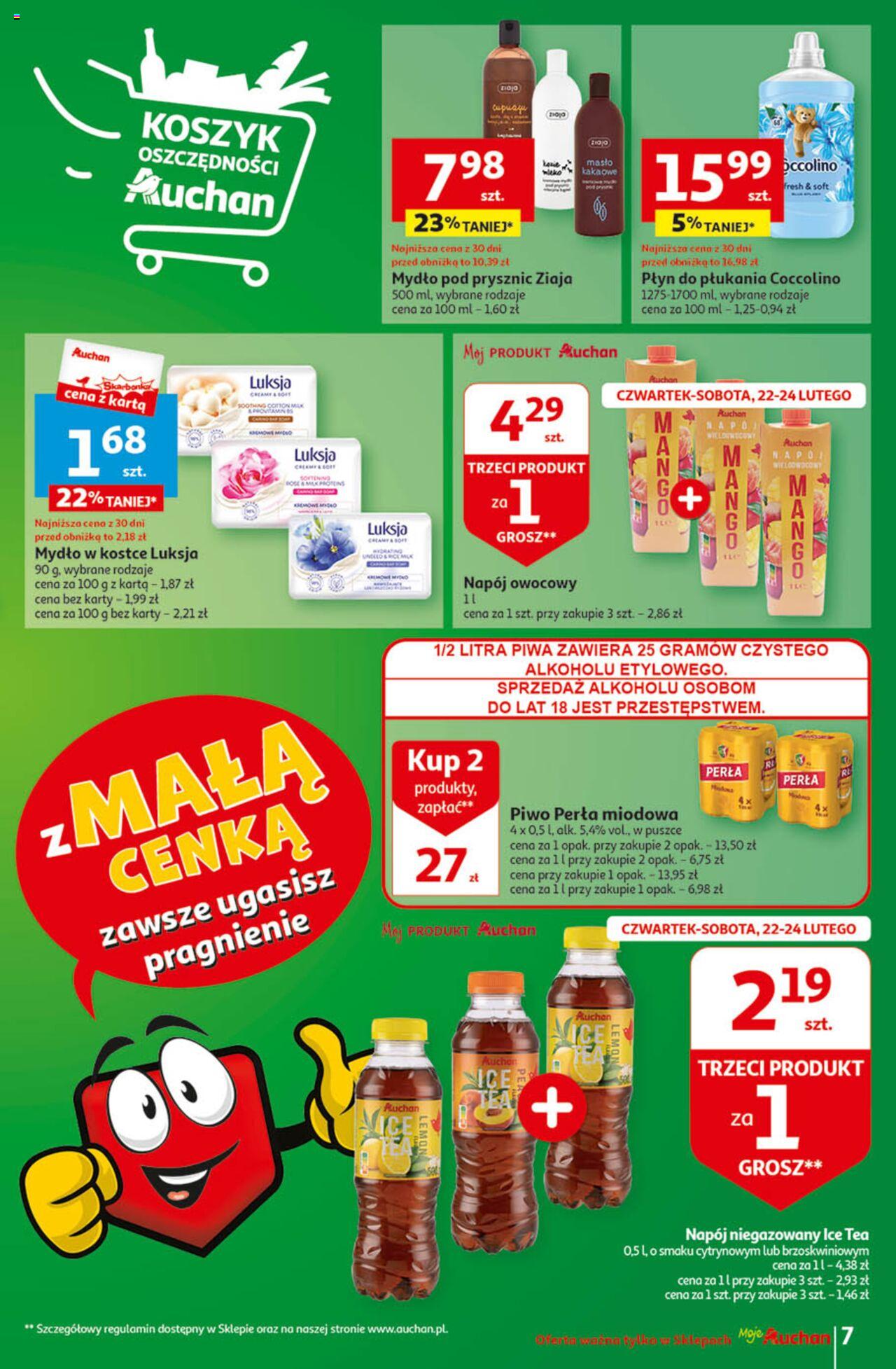 Auchan z MAŁĄ CENKĄ dźwigniesz więcej Gazetka ważna od 22.02.2024 do 28.02.2024 strona 7