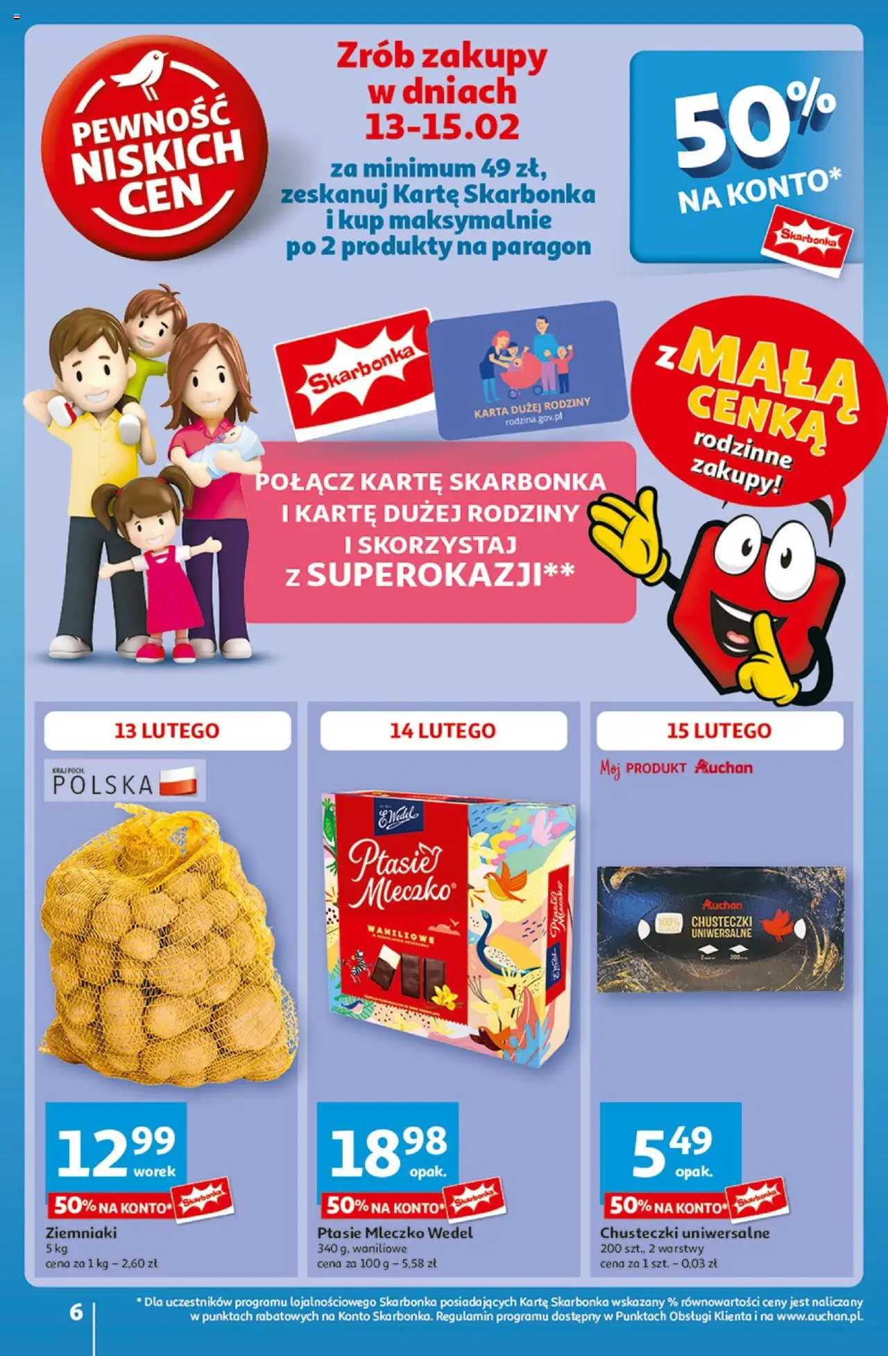 Auchan Z Małą Cenką Dźwigniesz Więcej Hipermarket Gazetka ważna od 13.02.2025 do 19.02.2025 strona 6
