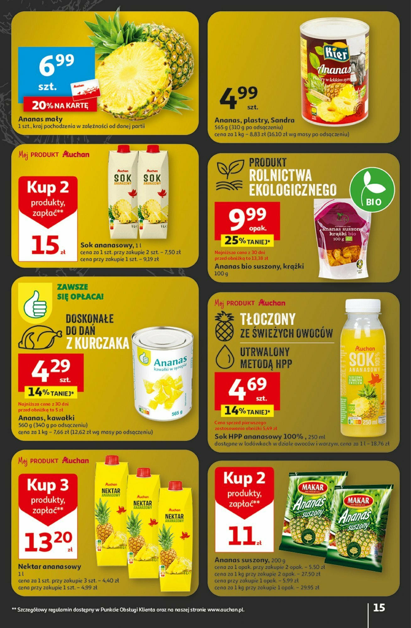 Auchan z MAŁĄ CENKĄ dźwigniesz więcej! Hipermarket  Gazetka ważna od 15.02.2024 do 21.02.2024 strona 15