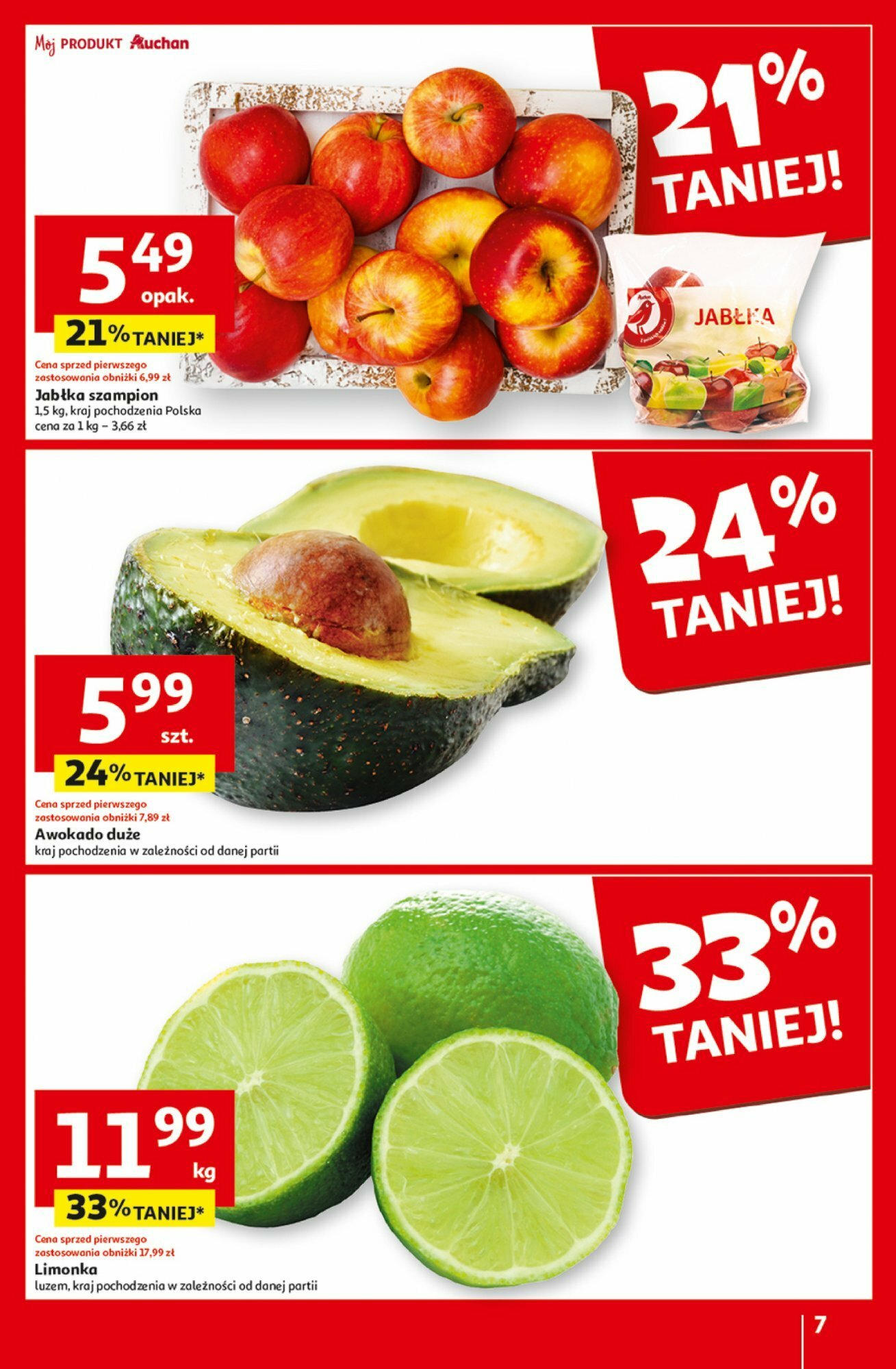 Auchan z MAŁĄ CENKĄ dźwigniesz więcej! Hipermarket  Gazetka ważna od 15.02.2024 do 21.02.2024 strona 7
