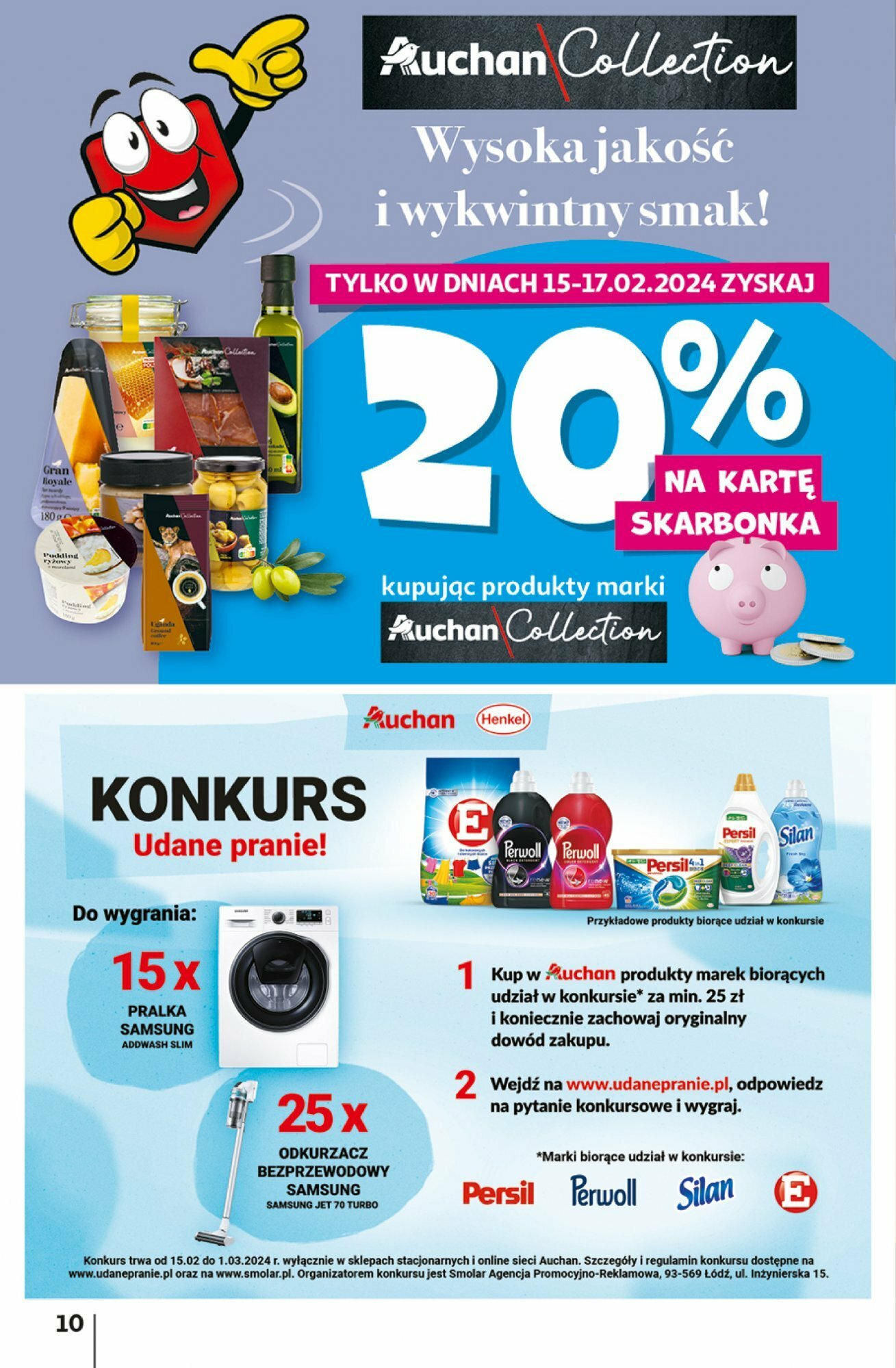 Auchan z MAŁĄ CENKĄ dźwigniesz więcej! Hipermarket  Gazetka ważna od 15.02.2024 do 21.02.2024 strona 10