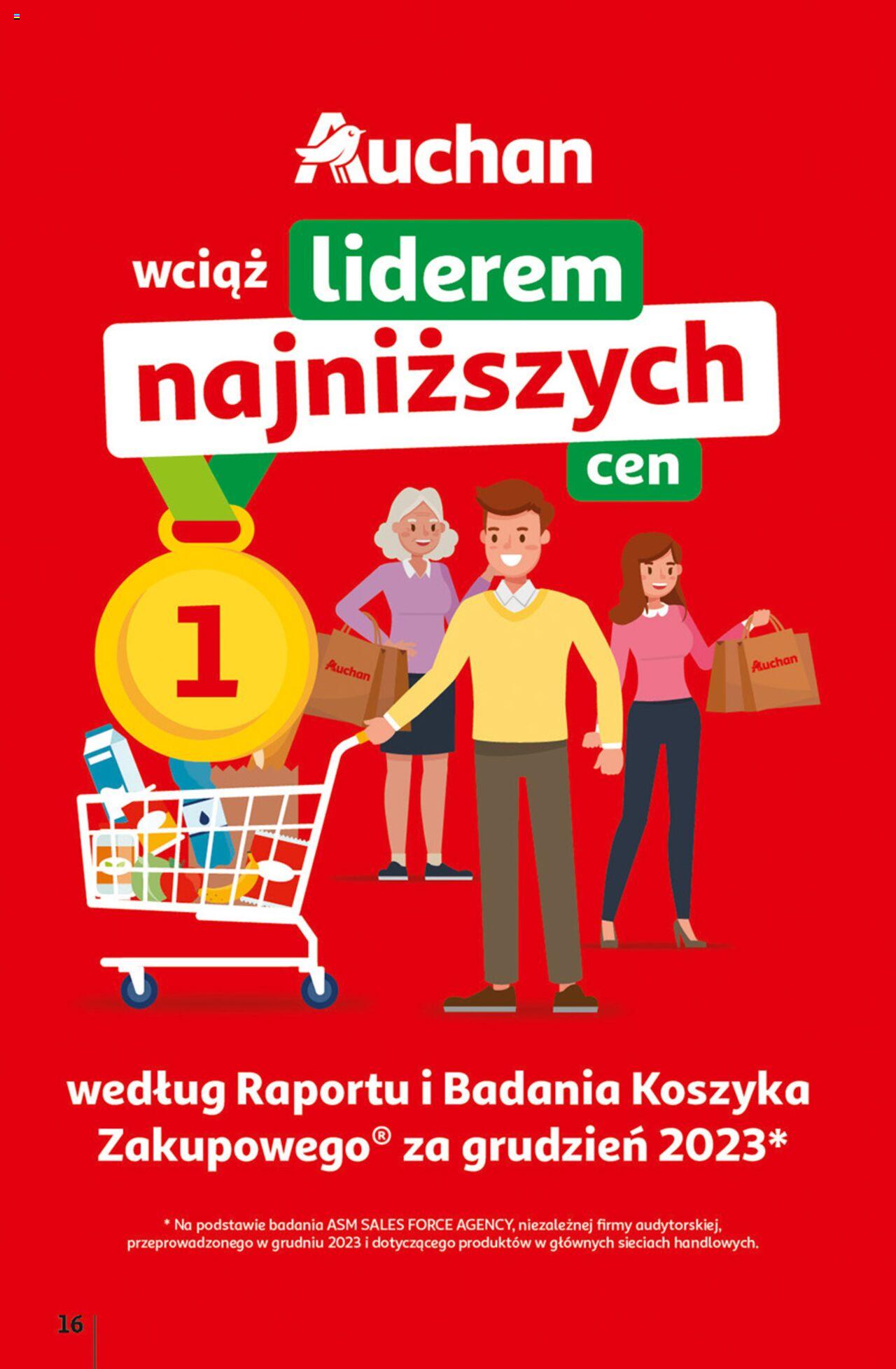Auchan z MAŁĄ CENKĄ dźwigniesz więcej! Hipermarket Gazetka ważna od 22.02.2024 do 28.02.2024 strona 16