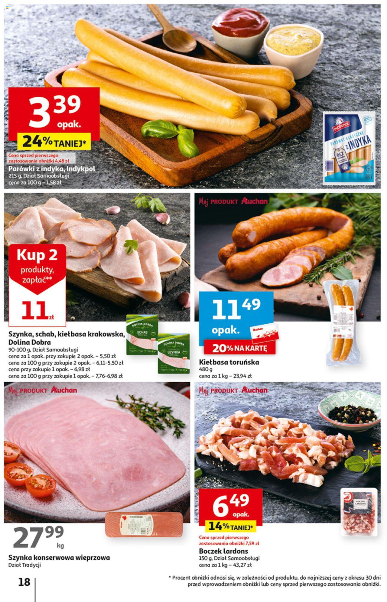 Auchan z MAŁĄ CENKĄ dźwigniesz więcej! Hipermarket Gazetka ważna od 22.02.2024 do 28.02.2024 strona 18