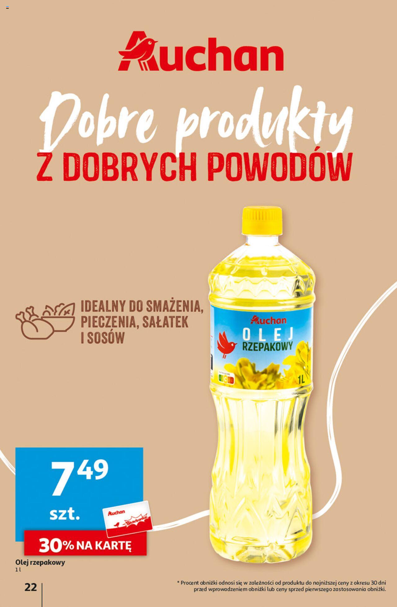 Auchan z MAŁĄ CENKĄ dźwigniesz więcej! Hipermarket Gazetka ważna od 22.02.2024 do 28.02.2024 strona 22