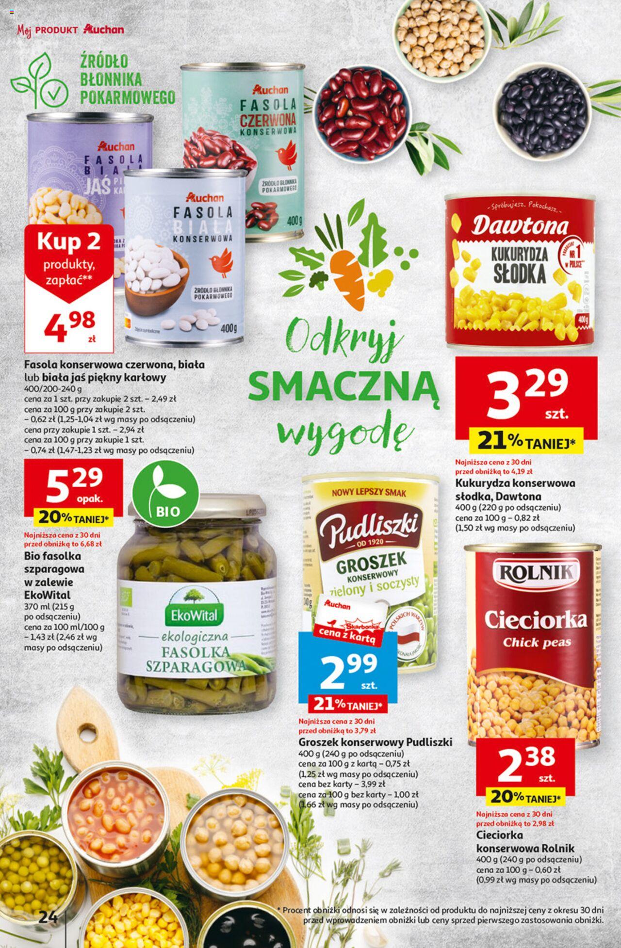 Auchan z MAŁĄ CENKĄ dźwigniesz więcej! Hipermarket Gazetka ważna od 22.02.2024 do 28.02.2024 strona 24