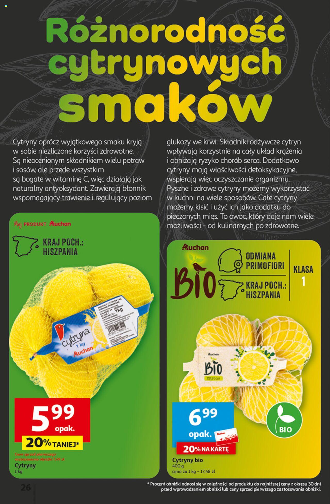 Auchan z MAŁĄ CENKĄ dźwigniesz więcej! Hipermarket Gazetka ważna od 22.02.2024 do 28.02.2024 strona 26