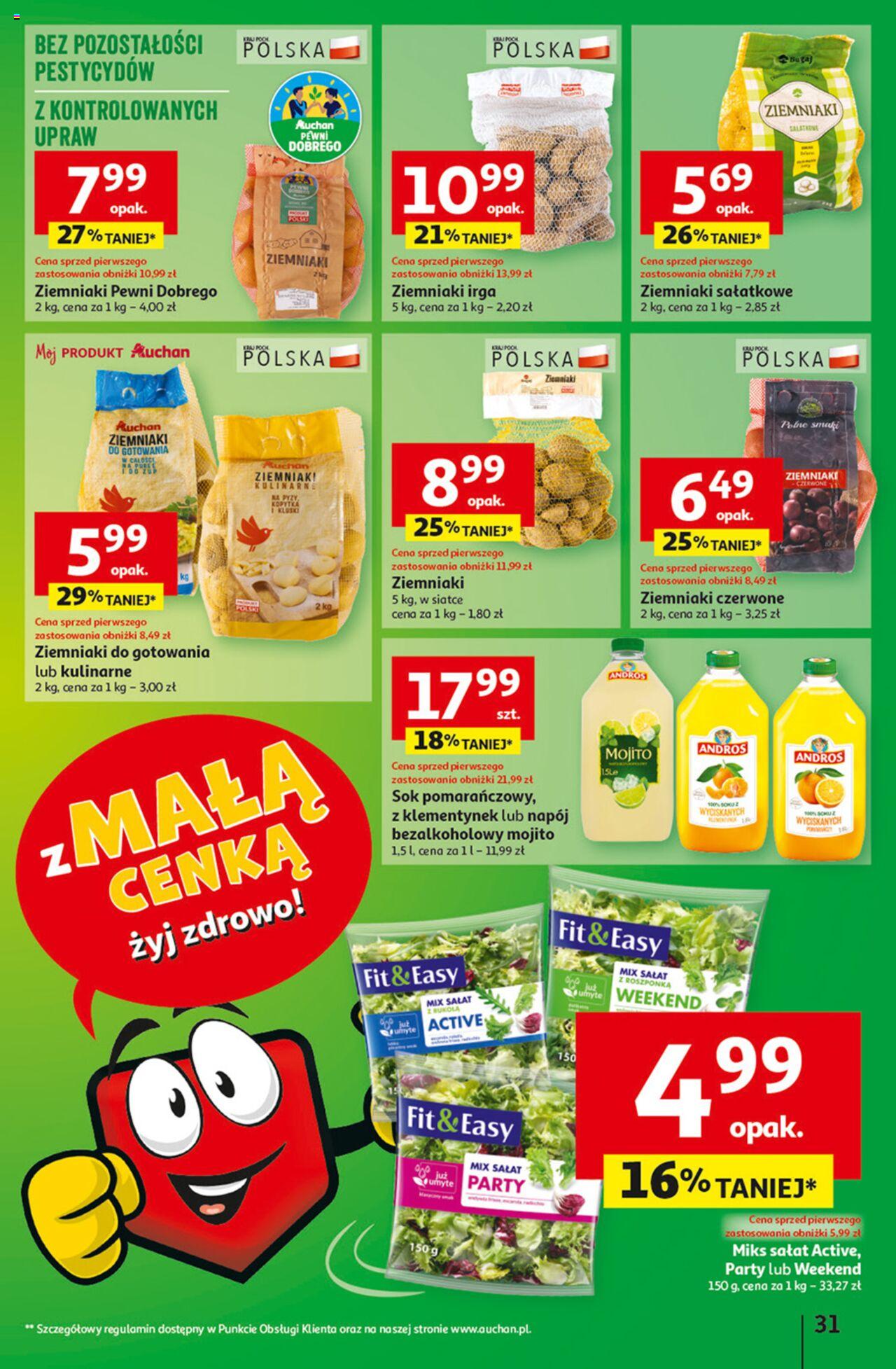 Auchan z MAŁĄ CENKĄ dźwigniesz więcej! Hipermarket Gazetka ważna od 22.02.2024 do 28.02.2024 strona 31