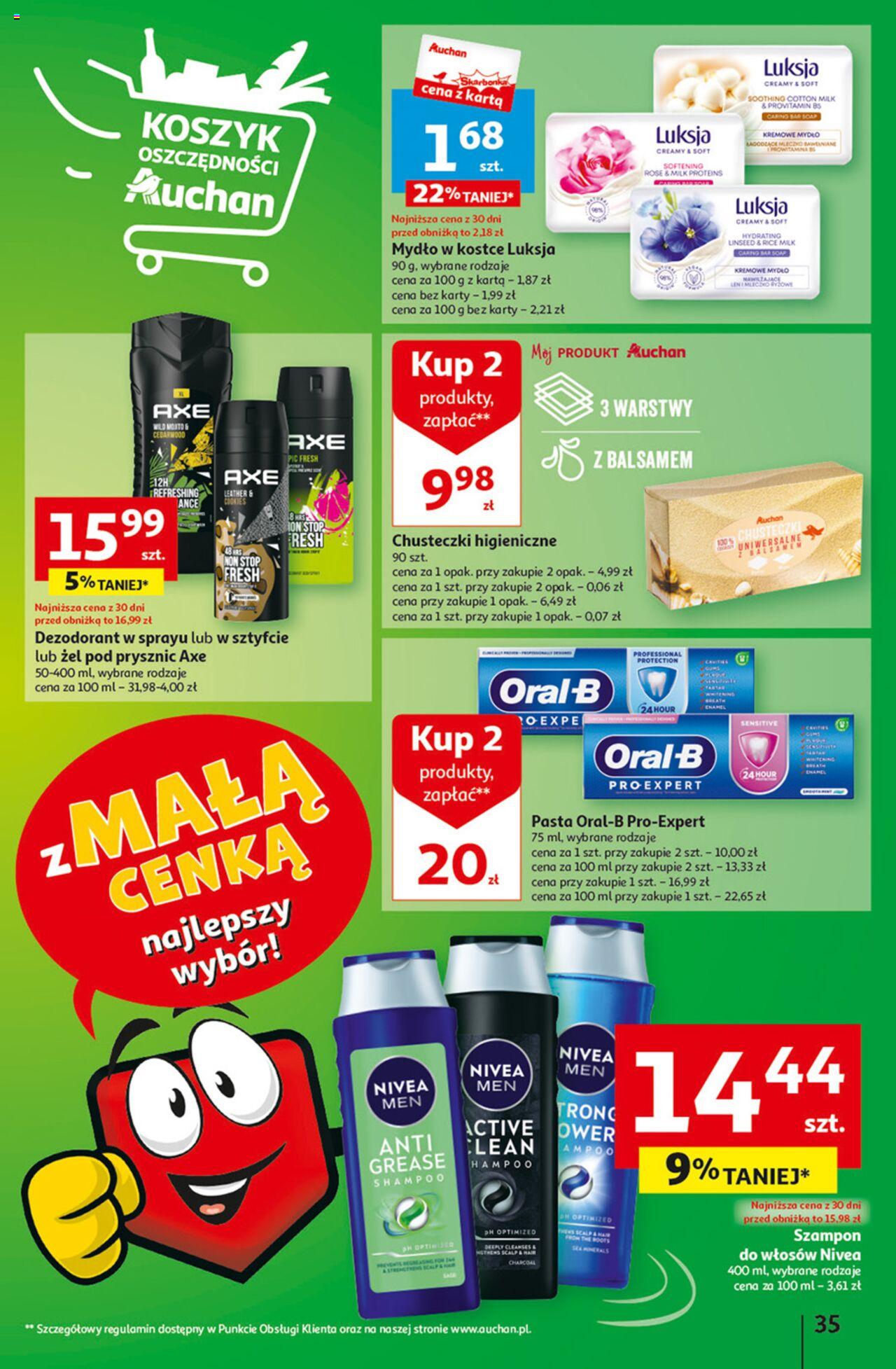 Auchan z MAŁĄ CENKĄ dźwigniesz więcej! Hipermarket Gazetka ważna od 22.02.2024 do 28.02.2024 strona 35