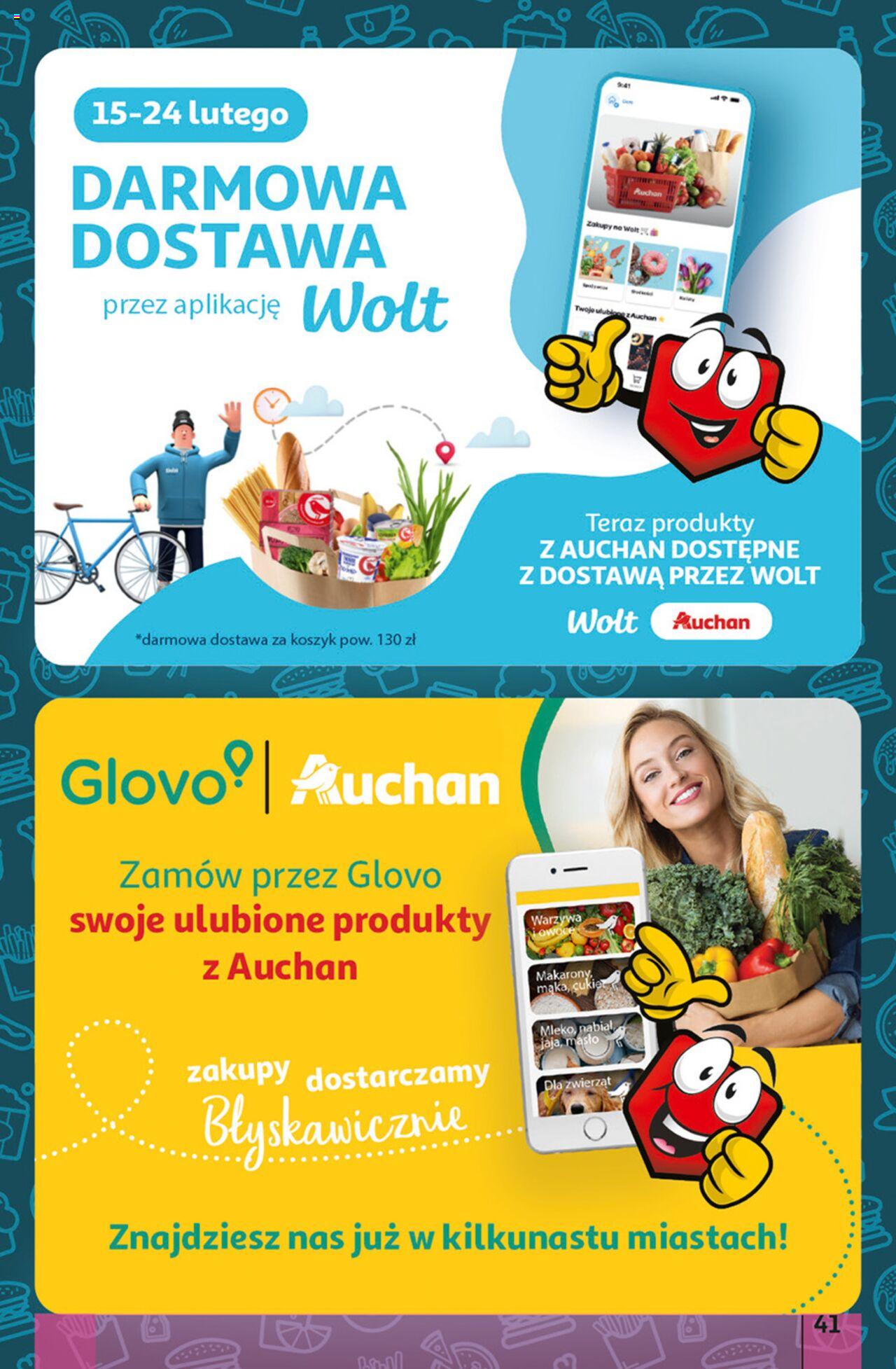 Auchan z MAŁĄ CENKĄ dźwigniesz więcej! Hipermarket Gazetka ważna od 22.02.2024 do 28.02.2024 strona 41