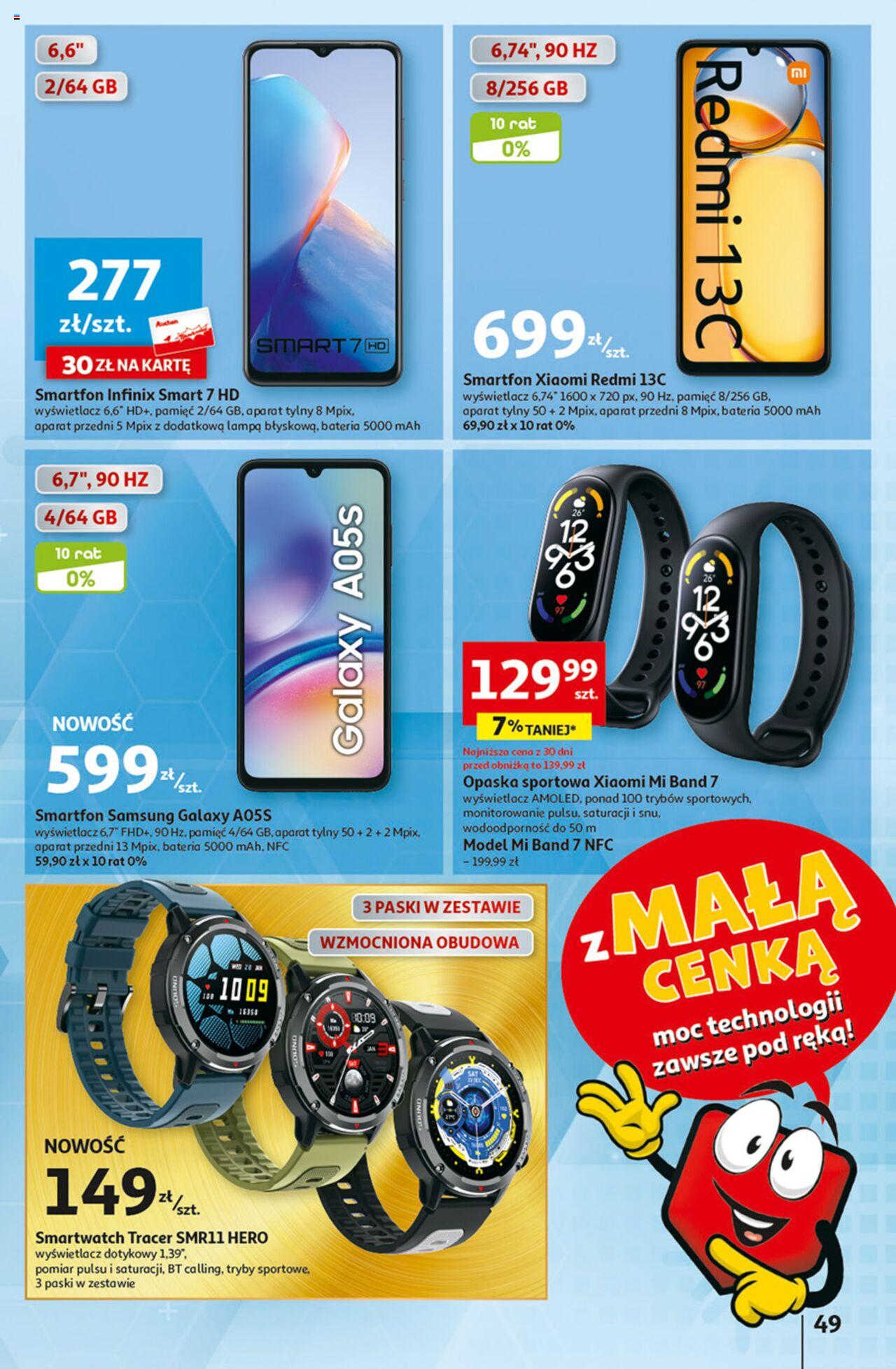 Auchan z MAŁĄ CENKĄ dźwigniesz więcej! Hipermarket Gazetka ważna od 22.02.2024 do 28.02.2024 strona 49