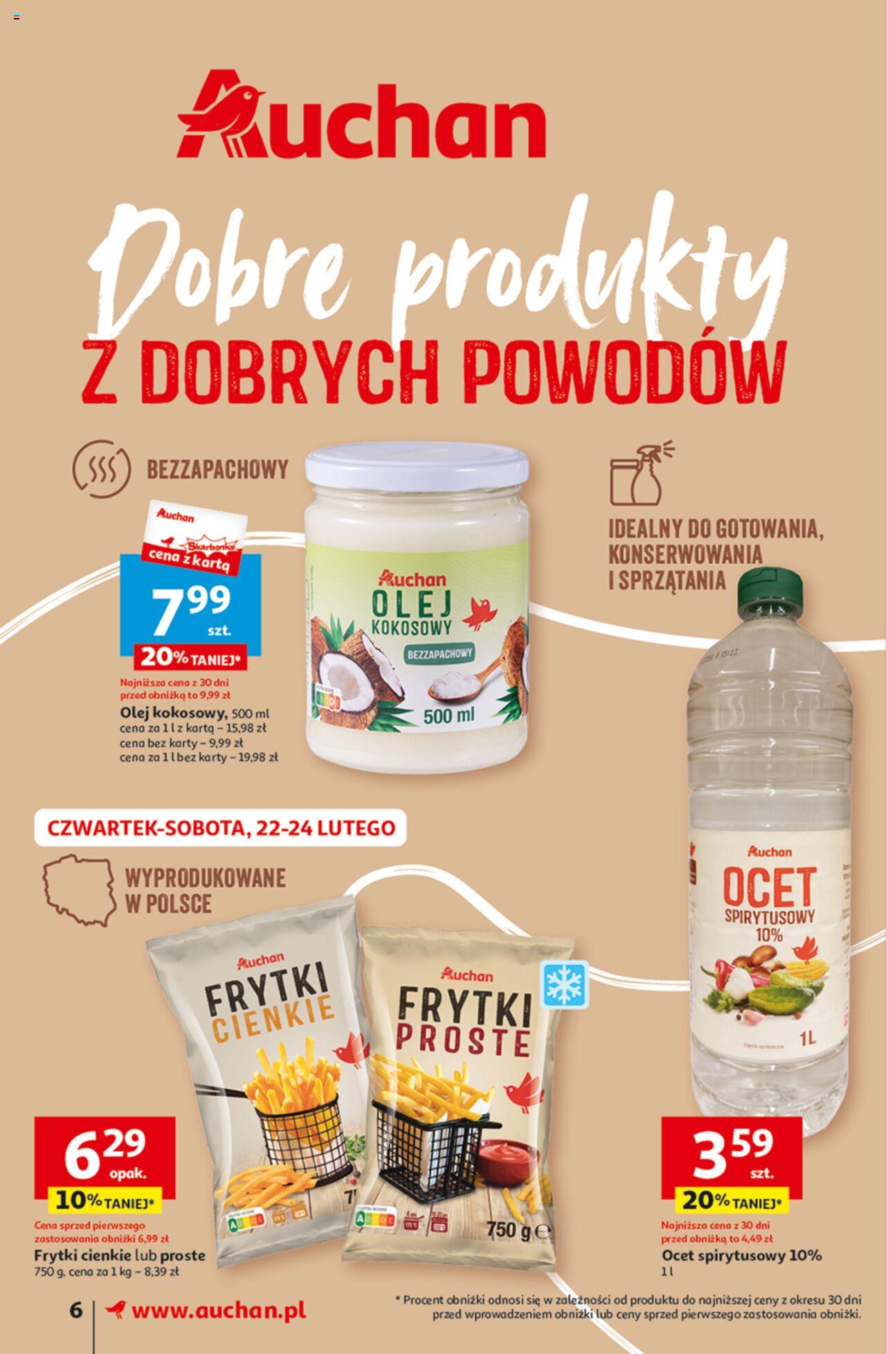 Auchan z MAŁĄ CENKĄ dźwigniesz więcej! Hipermarket Gazetka ważna od 22.02.2024 do 28.02.2024 strona 6