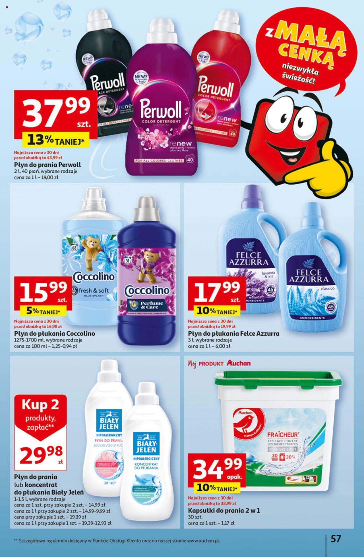 Auchan z MAŁĄ CENKĄ dźwigniesz więcej! Hipermarket Gazetka ważna od 22.02.2024 do 28.02.2024 strona 57