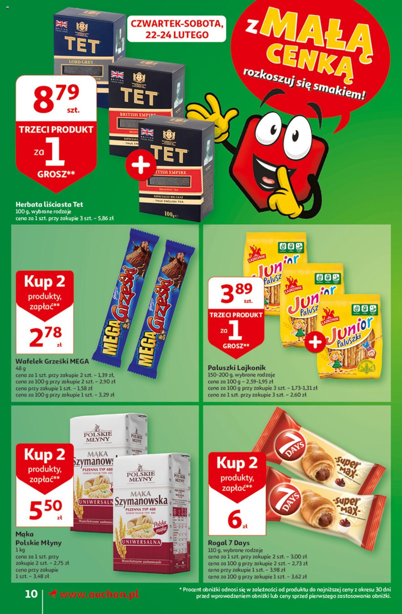 Auchan z MAŁĄ CENKĄ dźwigniesz więcej! Hipermarket Gazetka ważna od 22.02.2024 do 28.02.2024 strona 10