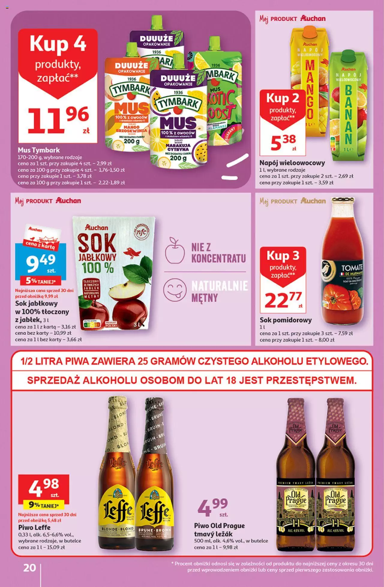Auchan Zachwycające marki Auchan Hipermarket Gazetka ważna od  28.09.2023 do 04.10.2023 strona 20