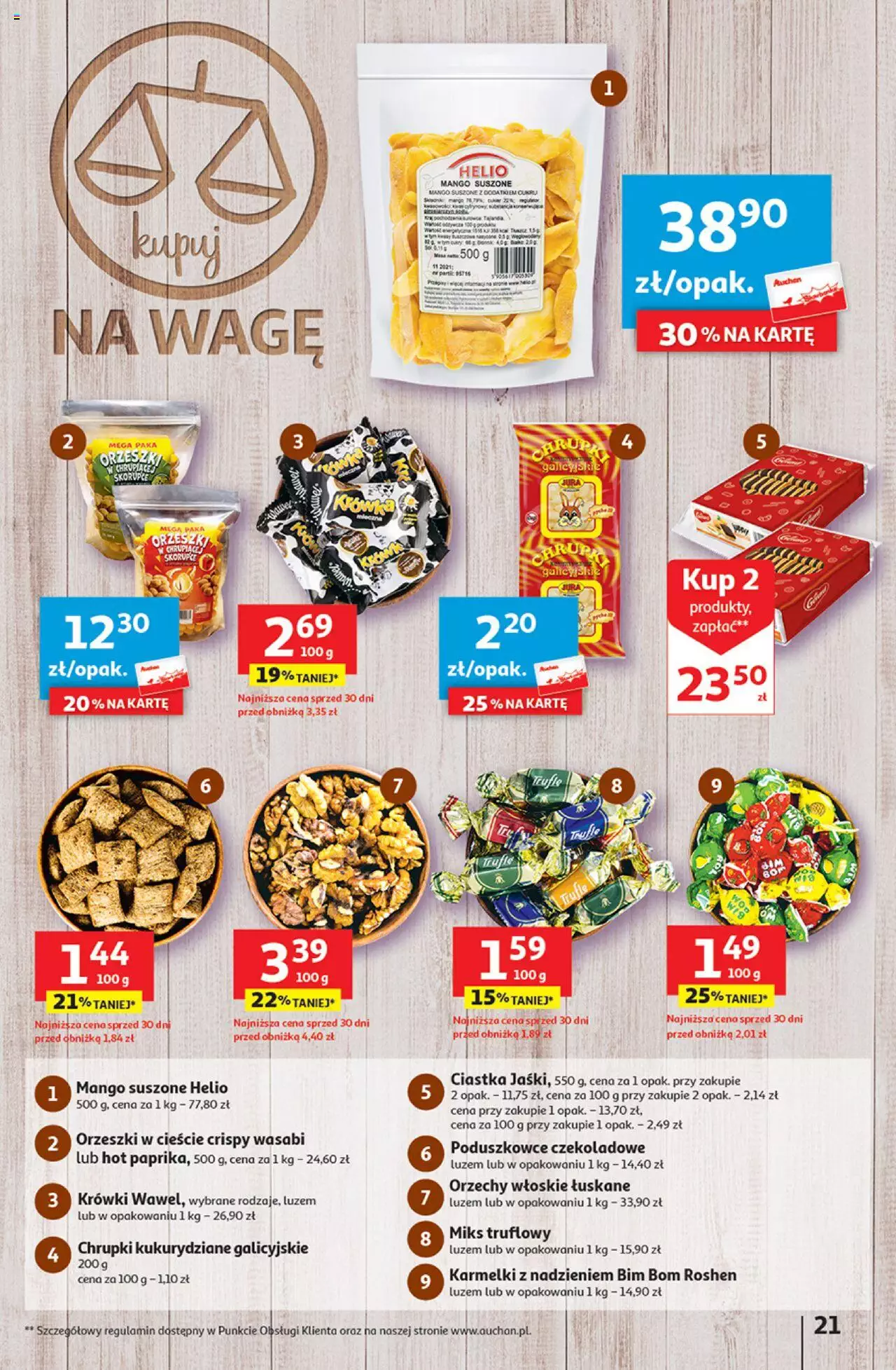 Auchan Zachwycające marki Auchan Hipermarket Gazetka ważna od  28.09.2023 do 04.10.2023 strona 21