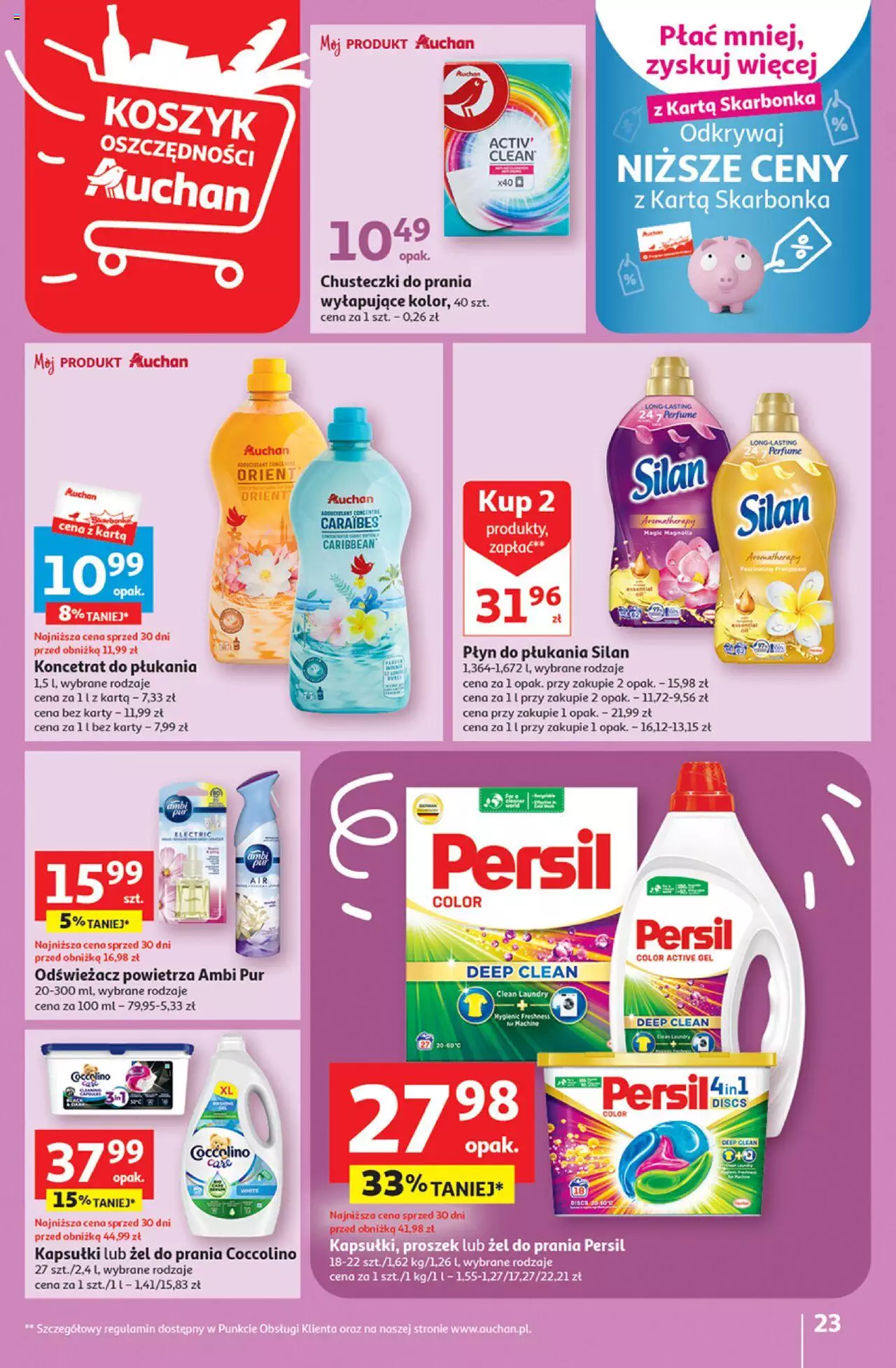 Auchan Zachwycające marki Auchan Hipermarket Gazetka ważna od  28.09.2023 do 04.10.2023 strona 23