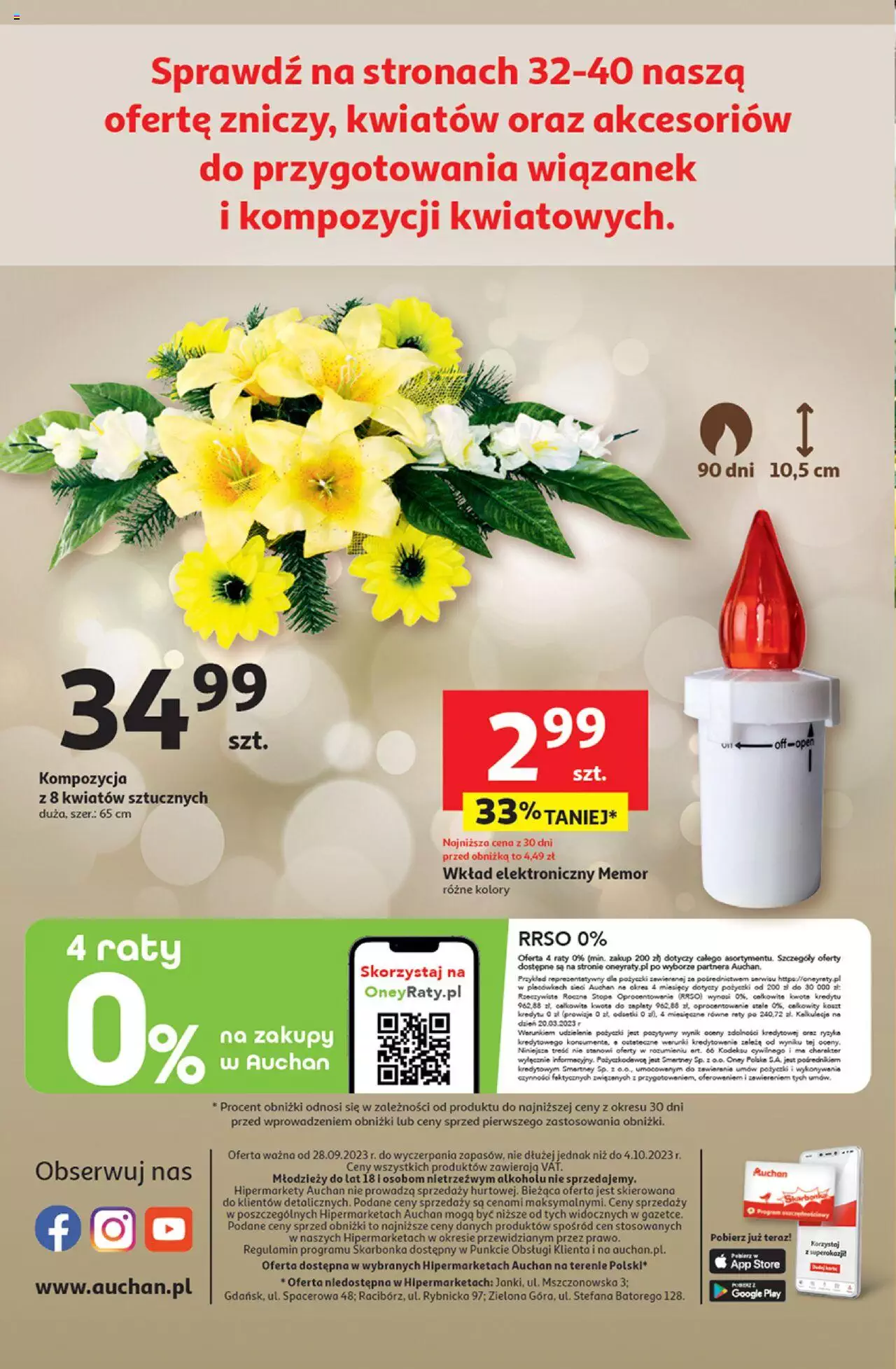 Auchan Zachwycające marki Auchan Hipermarket Gazetka ważna od  28.09.2023 do 04.10.2023 strona 40
