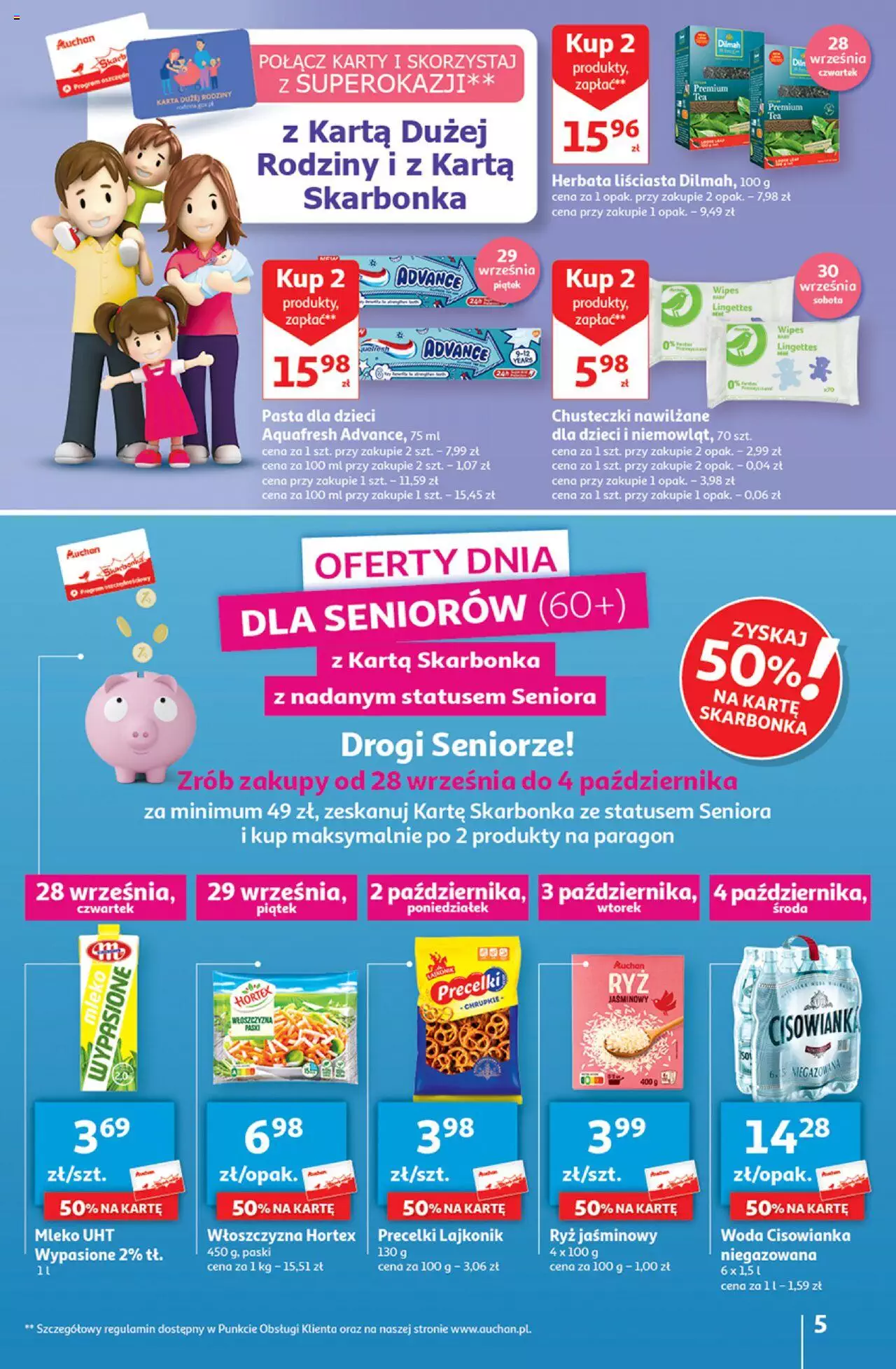Auchan Zachwycające marki Auchan Hipermarket Gazetka ważna od  28.09.2023 do 04.10.2023 strona 5