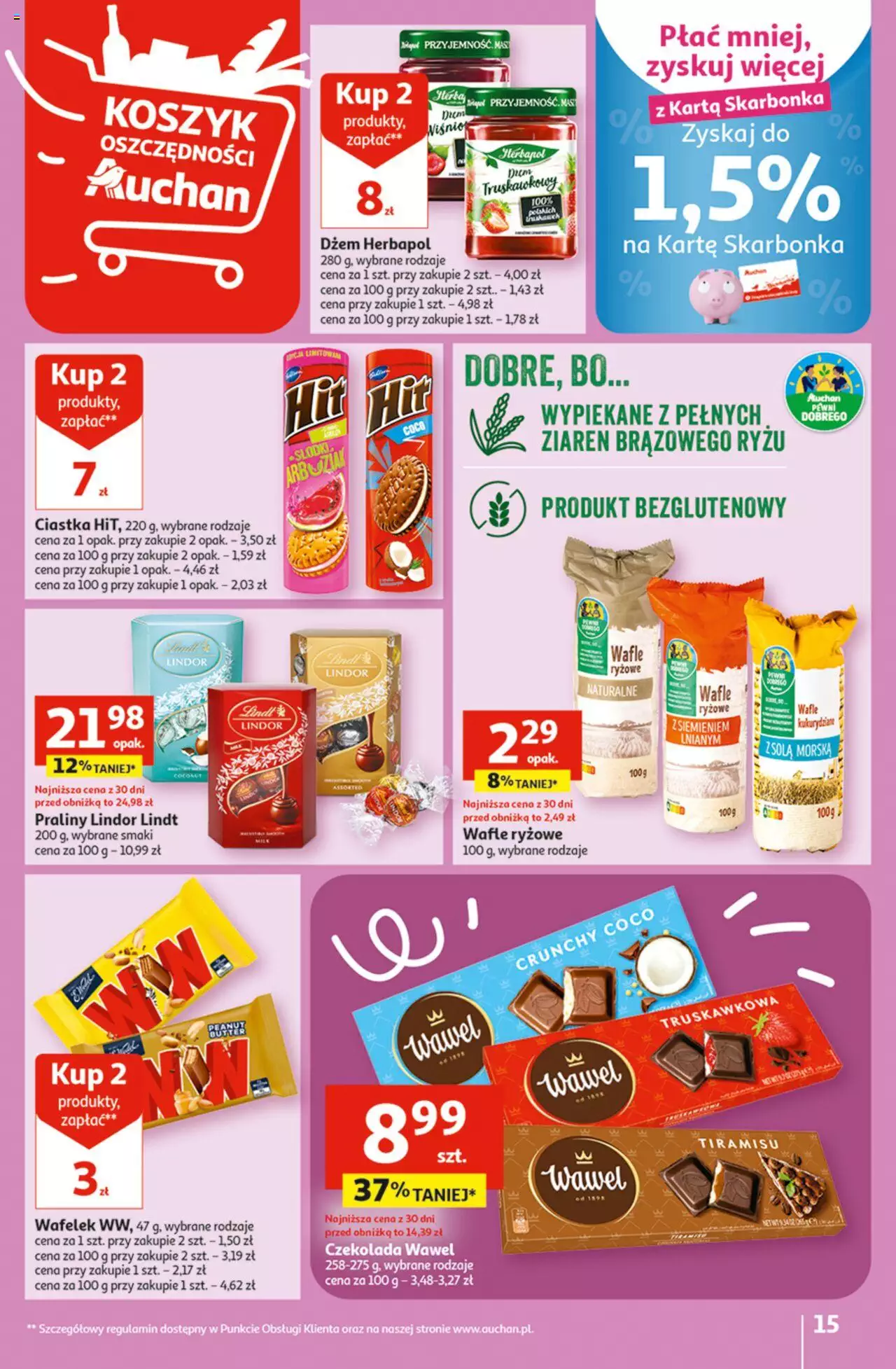Auchan Zawsze owocne ZAKUPY Hipermarket Gazetka ważna od 21.09.2023 do 27.09.2023 strona 15