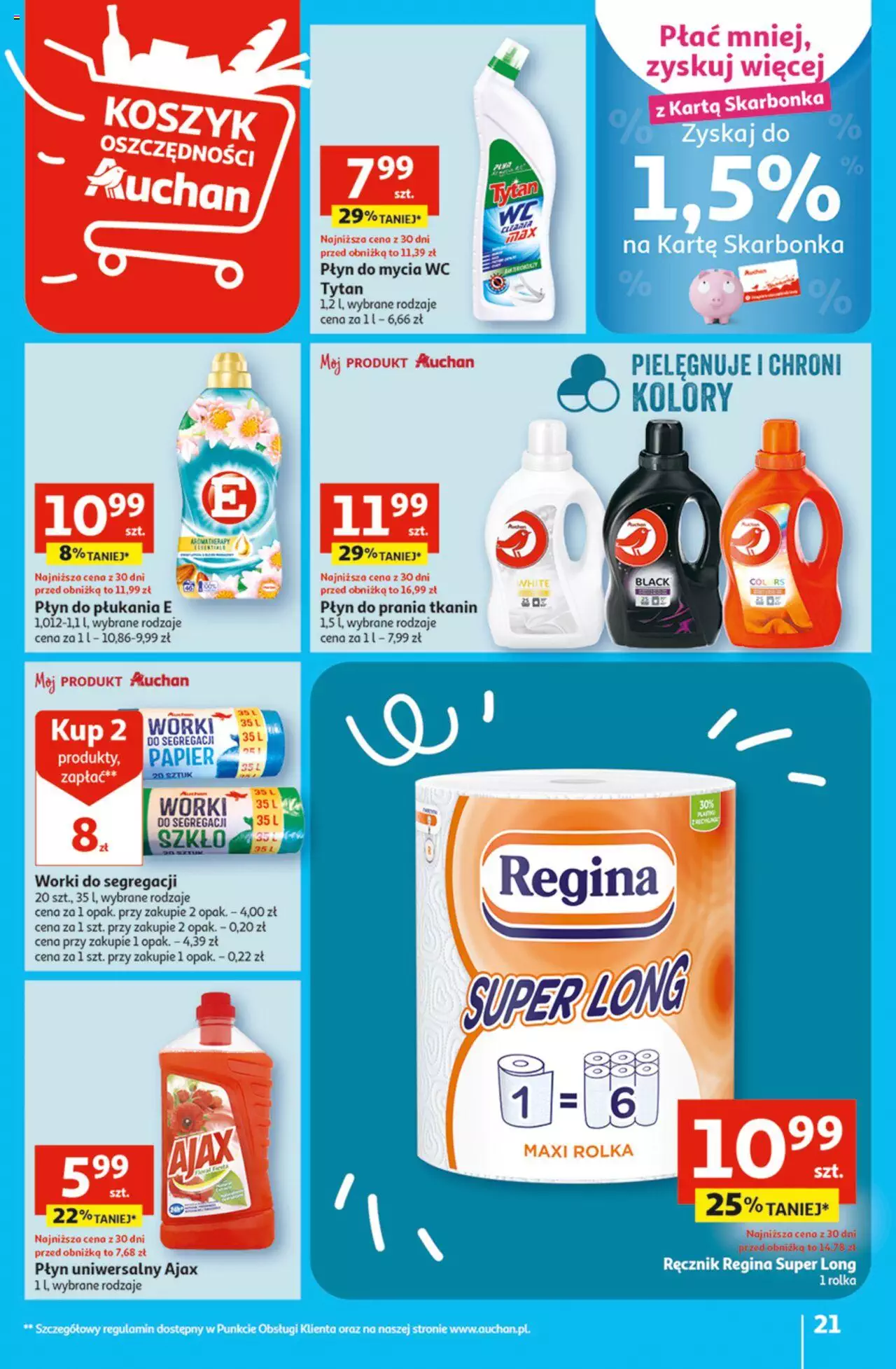 Auchan Zawsze owocne ZAKUPY Hipermarket Gazetka ważna od 21.09.2023 do 27.09.2023 strona 21