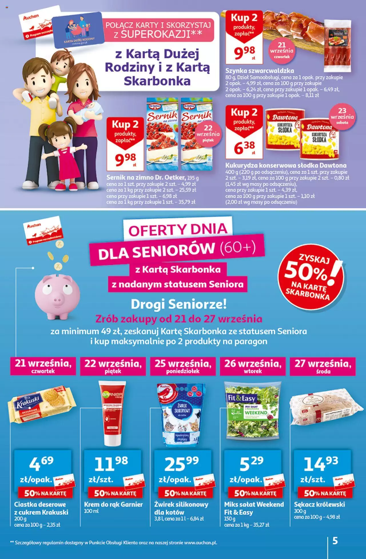 Auchan Zawsze owocne ZAKUPY Hipermarket Gazetka ważna od 21.09.2023 do 27.09.2023 strona 5