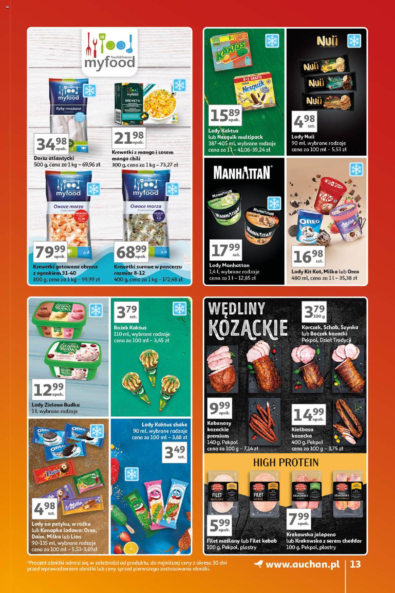 Auchan Znane Marki Lubiane Hipermarket Gazetka ważna od 17.10.2024 do 23.10.2024 strona 13