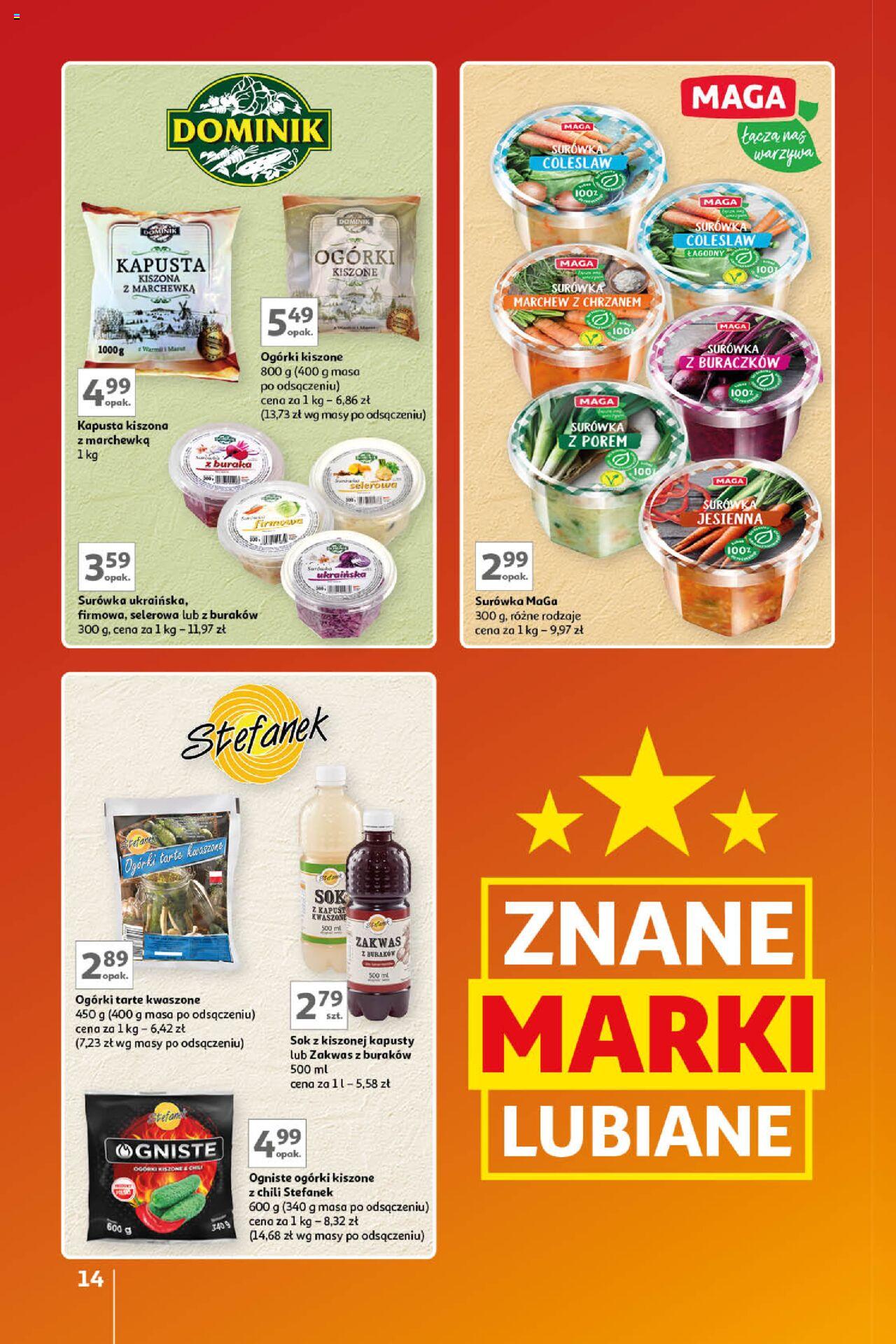 Auchan Znane Marki Lubiane Hipermarket Gazetka ważna od 17.10.2024 do 23.10.2024 strona 14