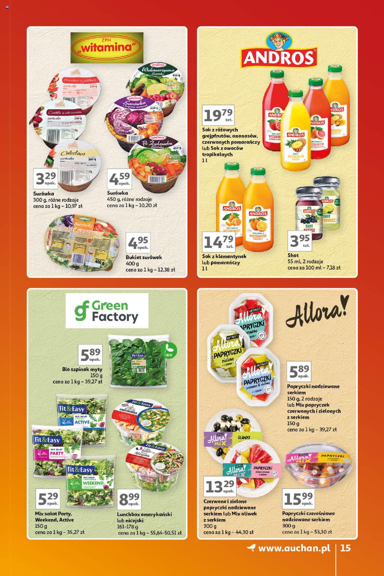Auchan Znane Marki Lubiane Hipermarket Gazetka ważna od 17.10.2024 do 23.10.2024 strona 15