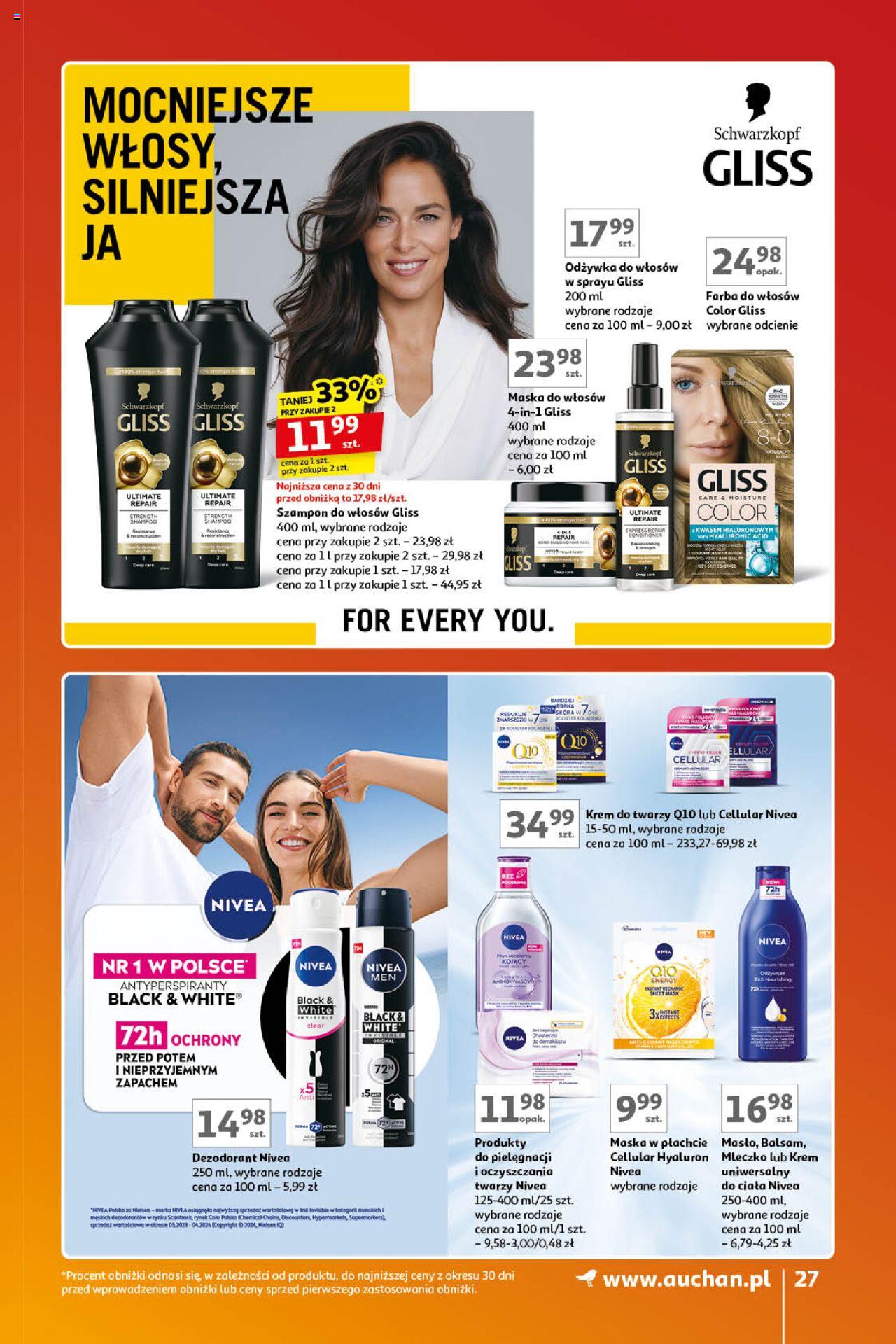 Auchan Znane Marki Lubiane Hipermarket Gazetka ważna od 17.10.2024 do 23.10.2024 strona 27