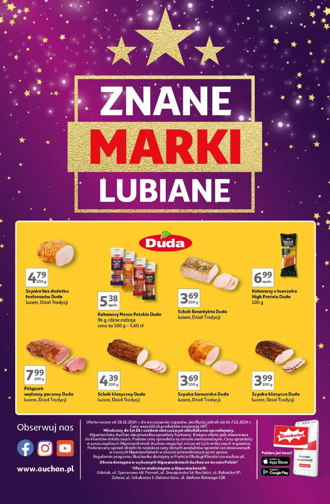 Auchan Znane Marki Lubiane Hipermarket gazetka ważna od 28.11.2024 do  07.12.2024 strona 40