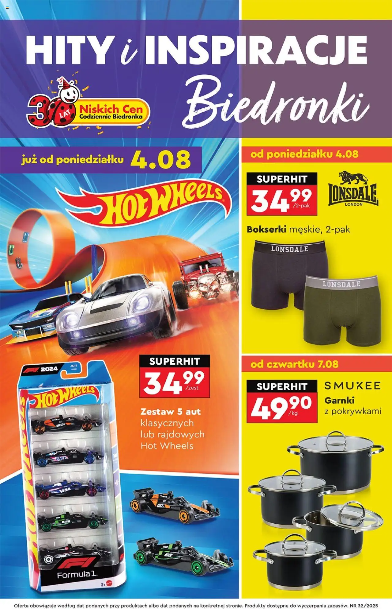 Biedronka gazetka Hity i inspiracje ważna od  04.08.2025 do  16.08.2025 strona 1