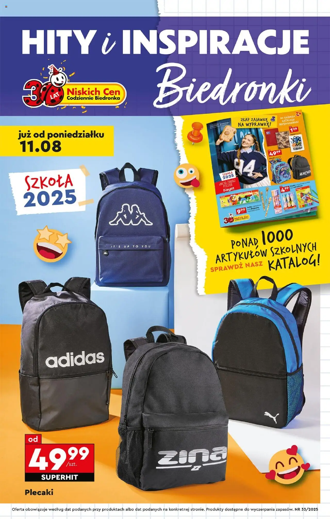 Biedronka gazetka Hity i inspiracje ważna od 11.08.2025 do 27.08.2025 strona 1