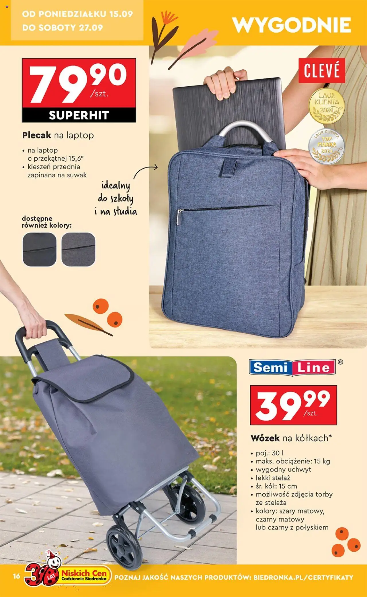 Biedronka gazetka Hity i inspiracje ważna od 15.09.2025 do  21.09.2025 strona 18