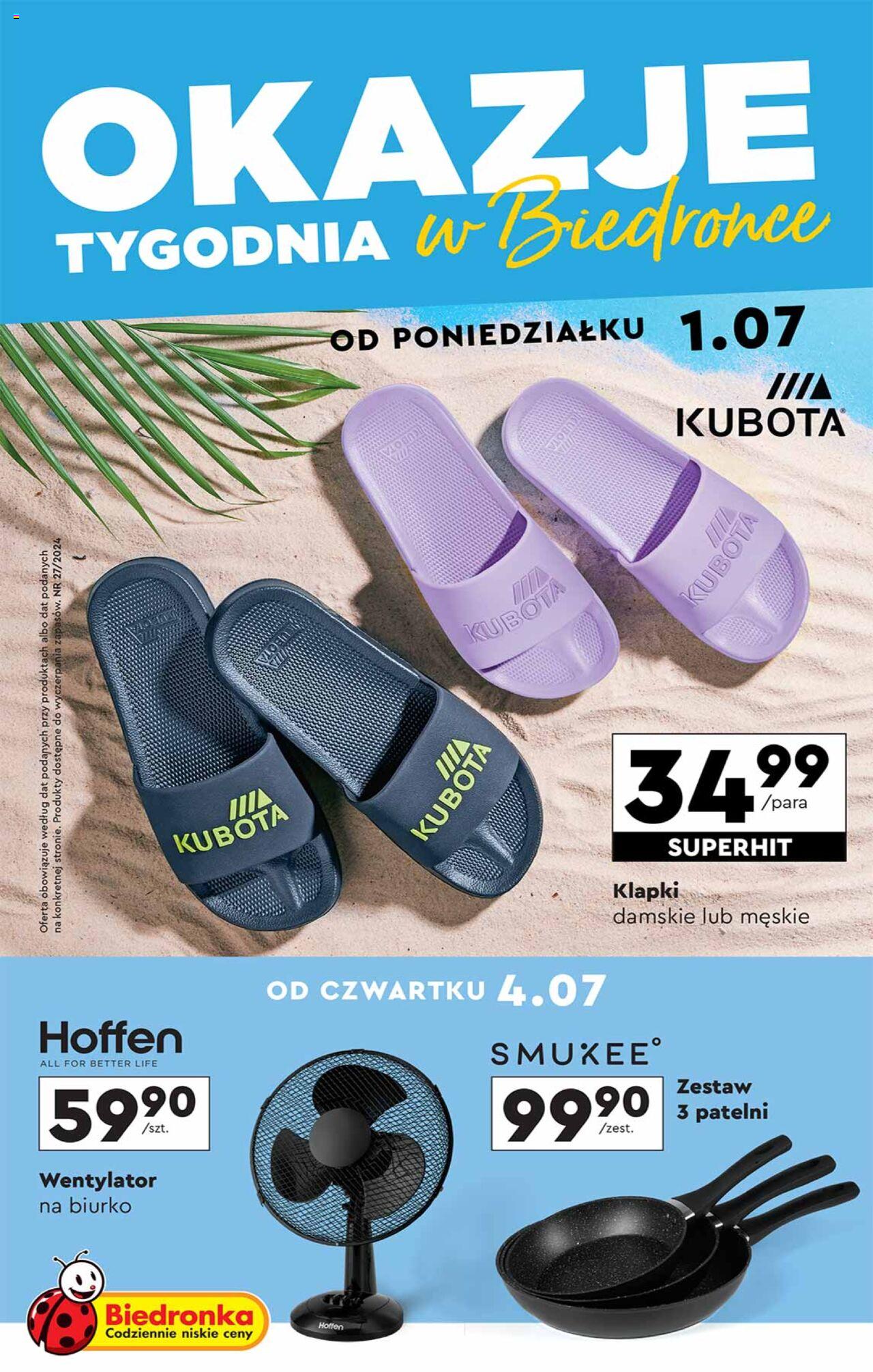 Biedronka gazetka Okazje tygodnia ważna od 01.07.2024 do 13.07.2024 strona 1